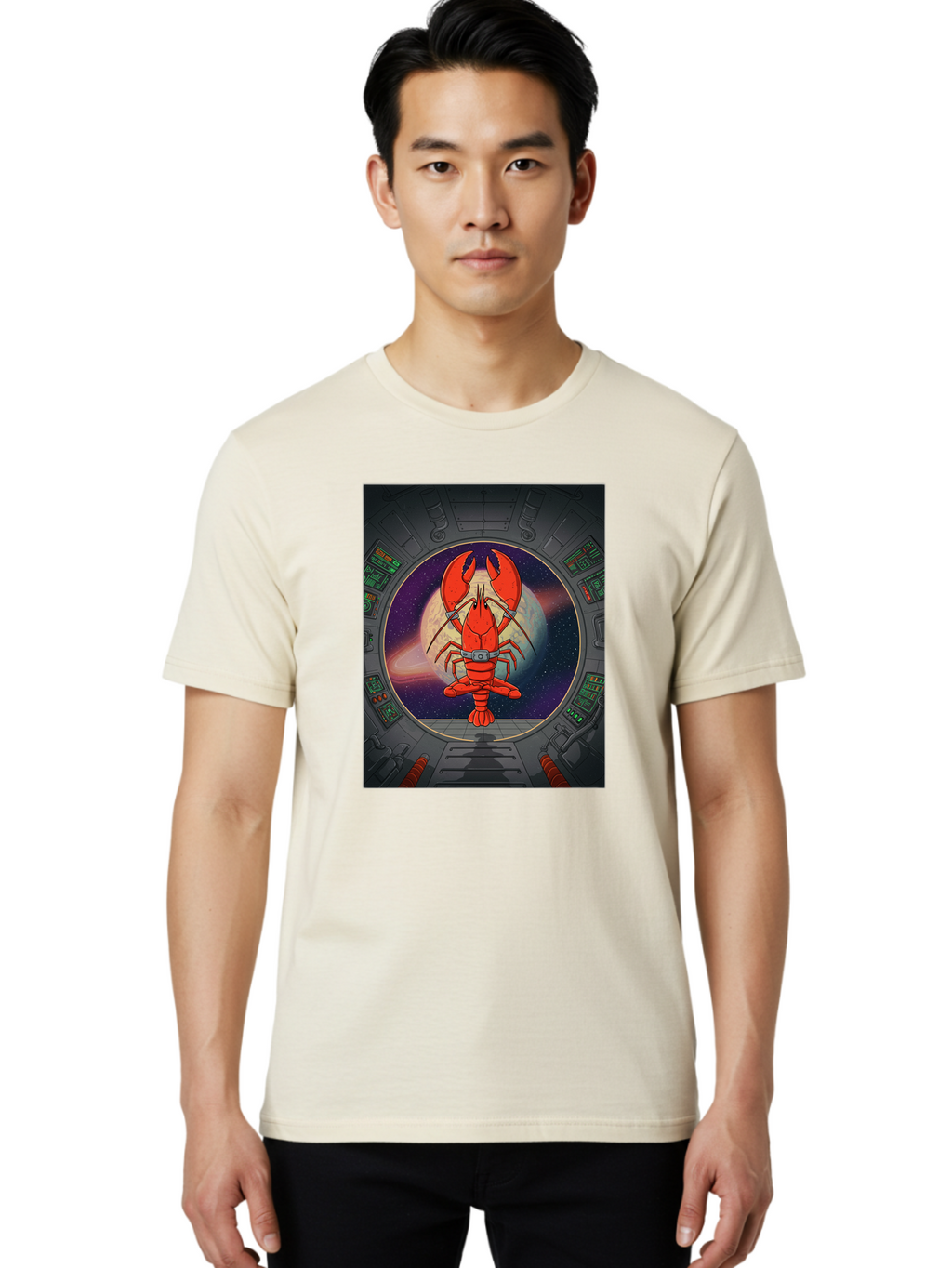 Lobster-In-Space Men'S Graphic Tee, 100% Cotton, Comfortable Casual Summer Wear, Machine Washable, Vintage Camera, Old Camera, Antique Camera, Black Camera, Classic Photography, Photography Equipment, Nostalgic Device, Film Camera, Camera Art Bak832