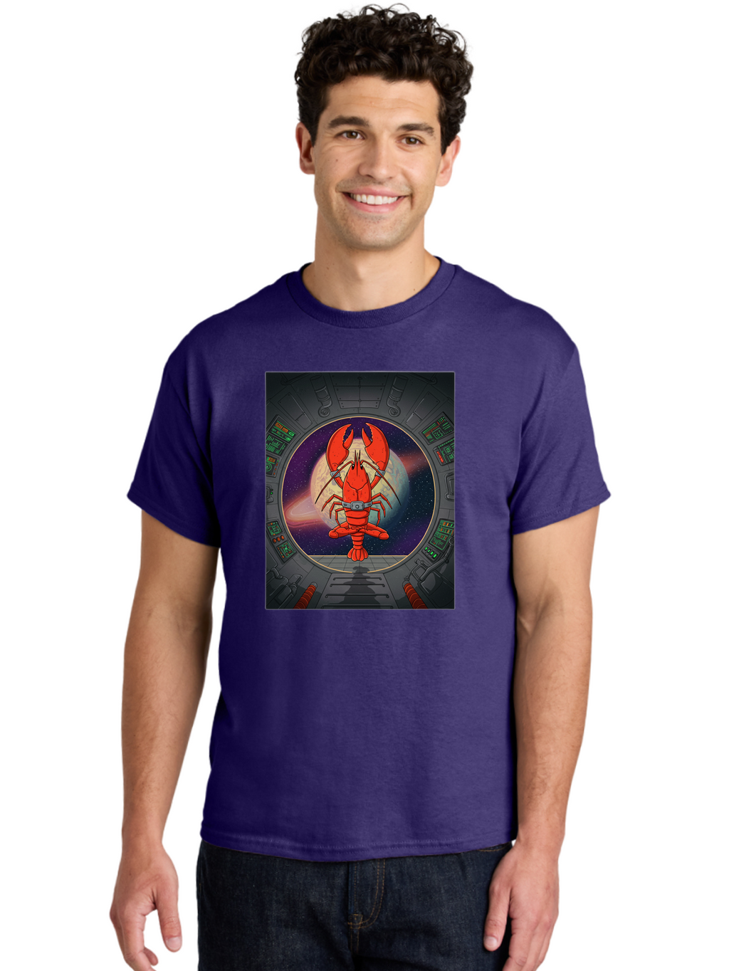 Lobster-In-Space Men'S Graphic Tee, 100% Cotton, Comfortable Casual Summer Wear, Machine Washable, Vintage Camera, Old Camera, Antique Camera, Black Camera, Classic Photography, Photography Equipment, Nostalgic Device, Film Camera, Camera Art Bak832