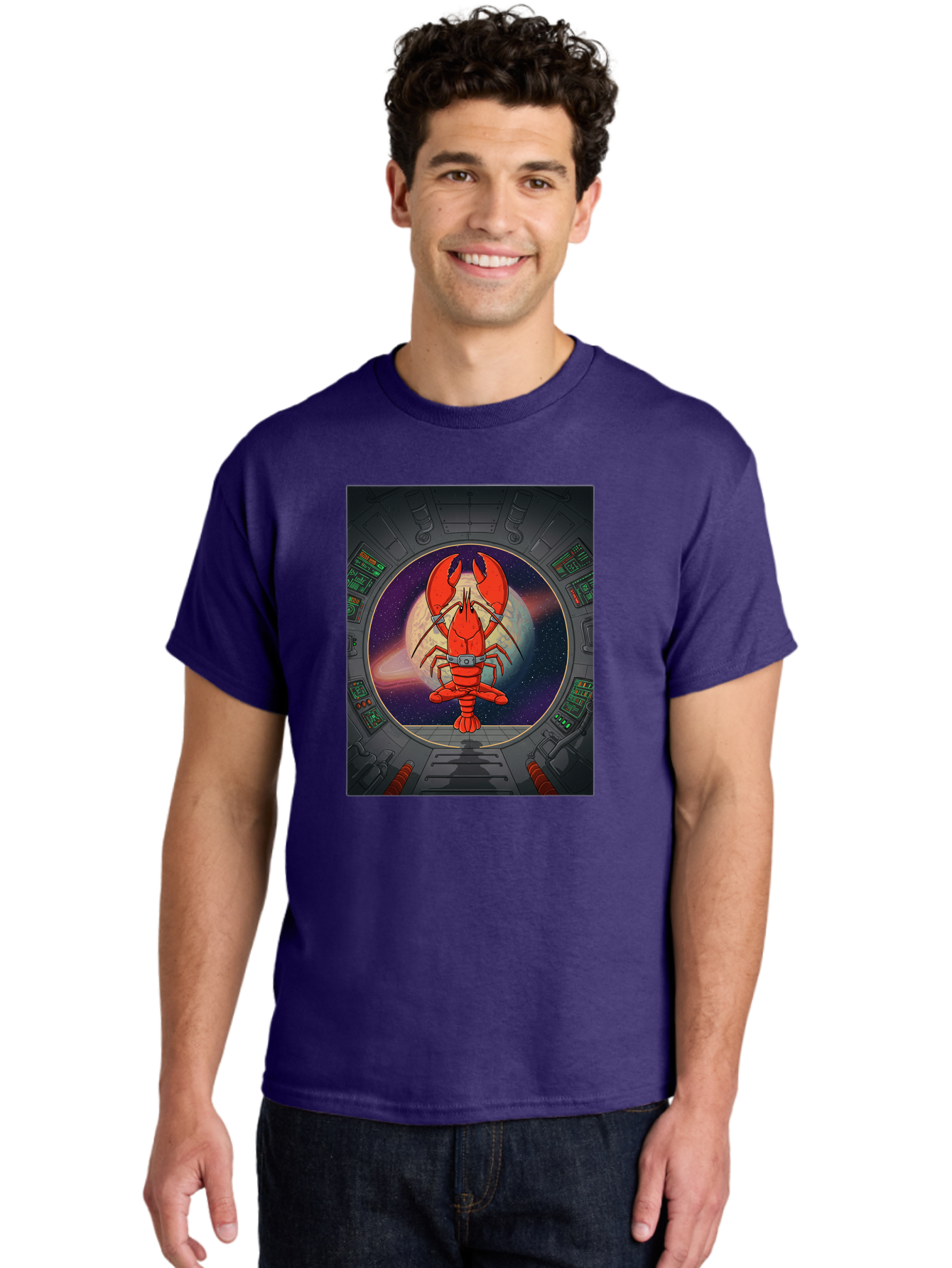 Lobster-In-Space Men'S Graphic Tee, 100% Cotton, Comfortable Casual Summer Wear, Machine Washable, Vintage Camera, Old Camera, Antique Camera, Black Camera, Classic Photography, Photography Equipment, Nostalgic Device, Film Camera, Camera Art Bak832