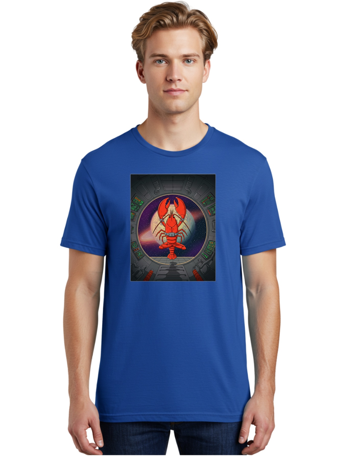 Lobster-In-Space Men'S Graphic Tee, 100% Cotton, Comfortable Casual Summer Wear, Machine Washable, Vintage Camera, Old Camera, Antique Camera, Black Camera, Classic Photography, Photography Equipment, Nostalgic Device, Film Camera, Camera Art Bak832
