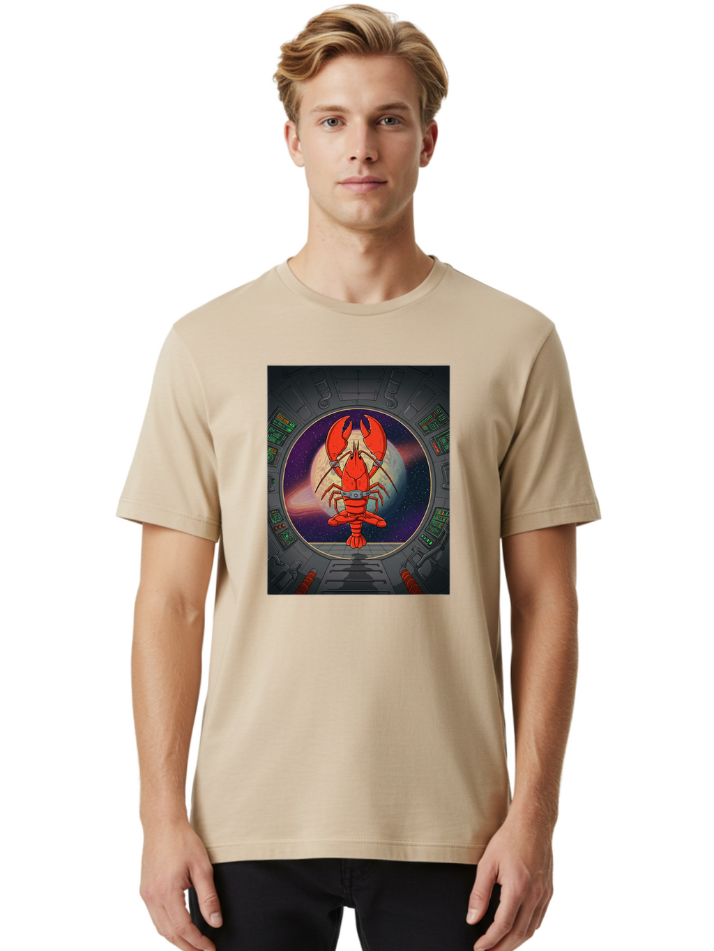 Lobster-In-Space Men'S Graphic Tee, 100% Cotton, Comfortable Casual Summer Wear, Machine Washable, Vintage Camera, Old Camera, Antique Camera, Black Camera, Classic Photography, Photography Equipment, Nostalgic Device, Film Camera, Camera Art Bak832