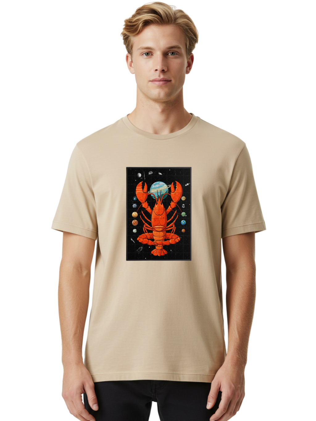 Lobster-Space Men'S Graphic Tee, 100% Cotton, Comfortable Casual Summer Wear, Machine Washable, Vintage Camera, Old Camera, Antique Camera, Black Camera, Classic Photography, Photography Equipment, Nostalgic Device, Film Camera, Camera Art Bak833