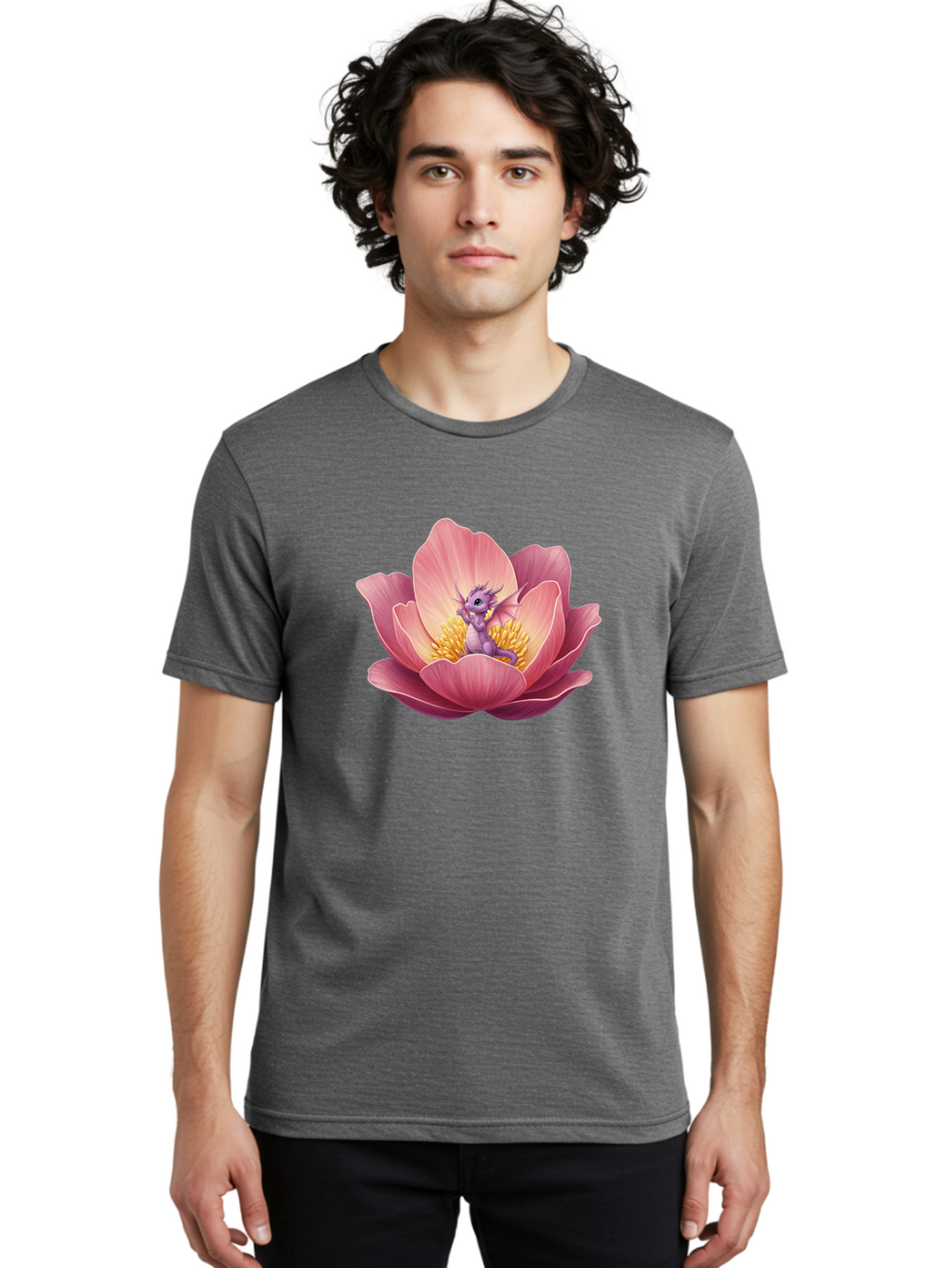 Lotus-Dragon-1 Men'S Graphic Tee, 100% Cotton, Comfortable Casual Summer Wear, Machine Washable, Vintage Camera, Old Camera, Antique Camera, Black Camera, Classic Photography, Photography Equipment, Nostalgic Device, Film Camera, Camera Art Bak835