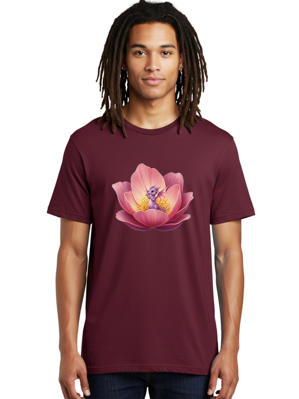 Lotus-Dragon-1 Men'S Graphic Tee, 100% Cotton, Comfortable Casual Summer Wear, Machine Washable, Vintage Camera, Old Camera, Antique Camera, Black Camera, Classic Photography, Photography Equipment, Nostalgic Device, Film Camera, Camera Art Bak835