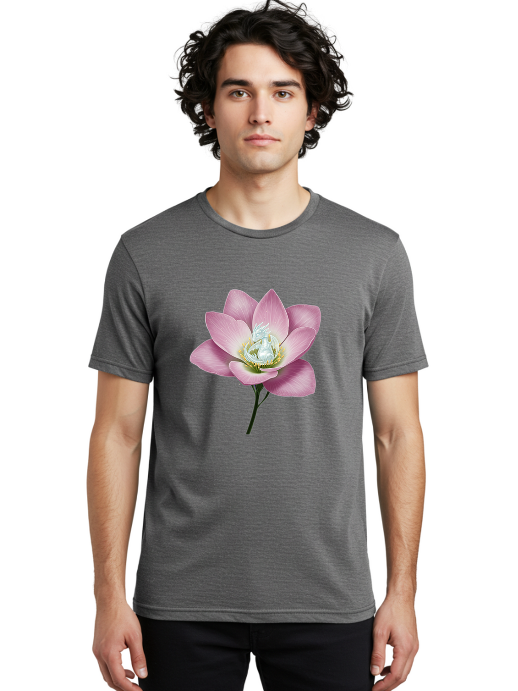 Lotus-Flower-1 Men'S Graphic Tee, 100% Cotton, Comfortable Casual Summer Wear, Machine Washable, Vintage Camera, Old Camera, Antique Camera, Black Camera, Classic Photography, Photography Equipment, Nostalgic Device, Film Camera, Camera Art Bak837