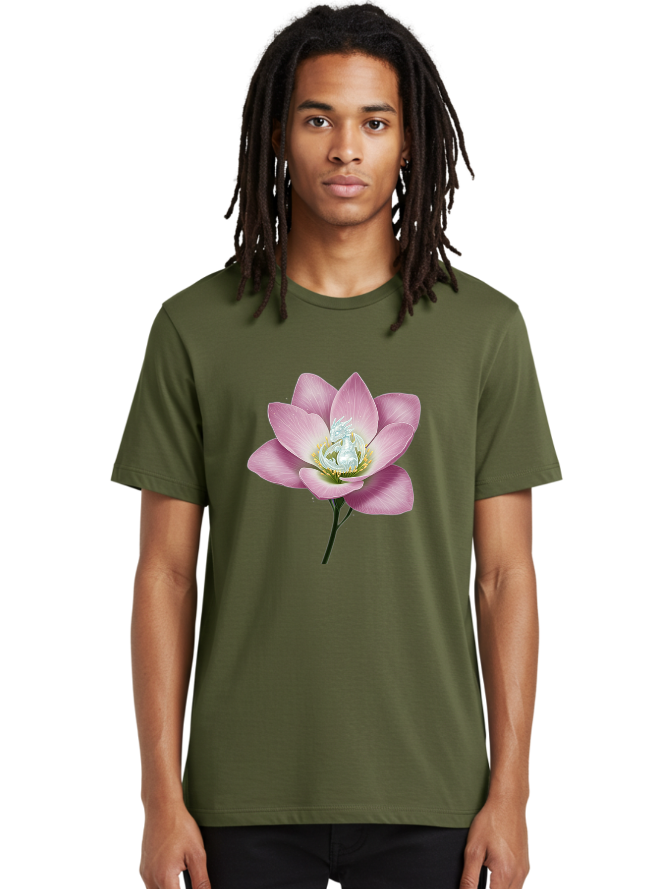 Lotus-Flower-1 Men'S Graphic Tee, 100% Cotton, Comfortable Casual Summer Wear, Machine Washable, Vintage Camera, Old Camera, Antique Camera, Black Camera, Classic Photography, Photography Equipment, Nostalgic Device, Film Camera, Camera Art Bak837