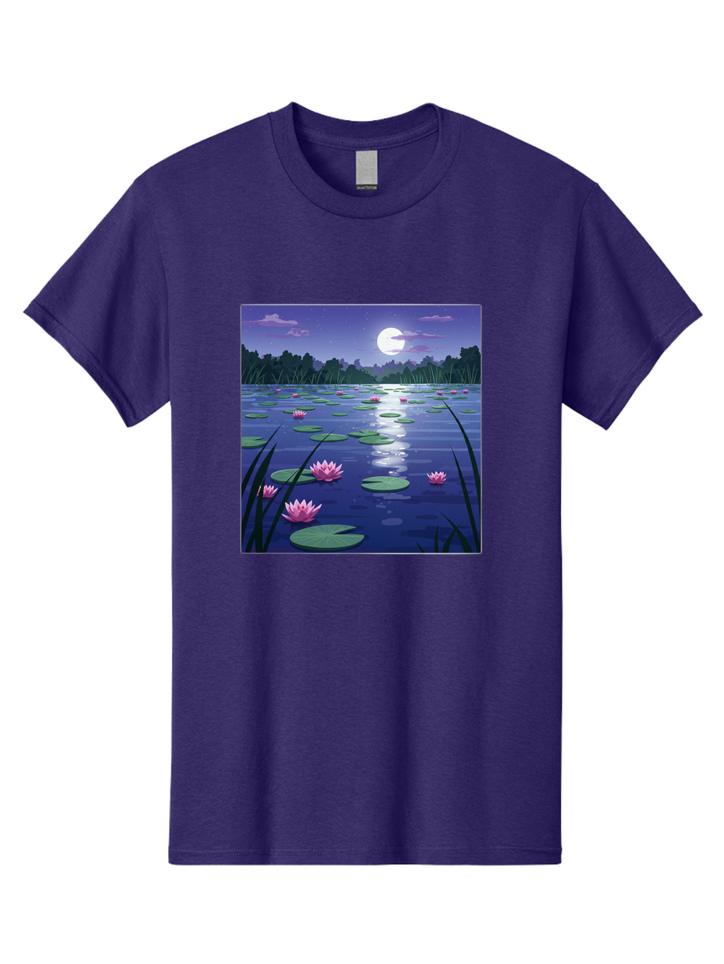 Lotus-Flowers-Under-Moonlight Men'S Graphic Tee, 100% Cotton, Comfortable Casual Summer Wear, Machine Washable, Vintage Camera, Old Camera, Antique Camera, Black Camera, Classic Photography, Photography Equipment, Nostalgic Device, Bak842