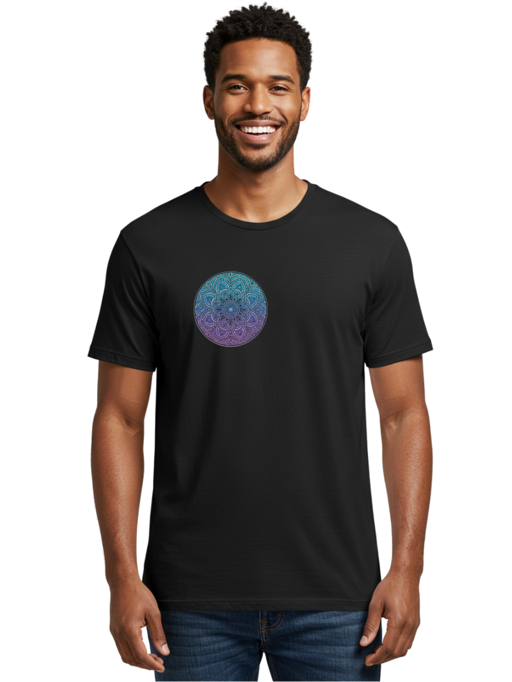Mandala Men'S Graphic Tee, 100% Cotton, Comfortable Casual Summer Wear, Machine Washable, Vintage Camera, Old Camera, Antique Camera, Black Camera, Classic Photography, Photography Equipment, Nostalgic Device, Film Camera, Camera Art Bak852