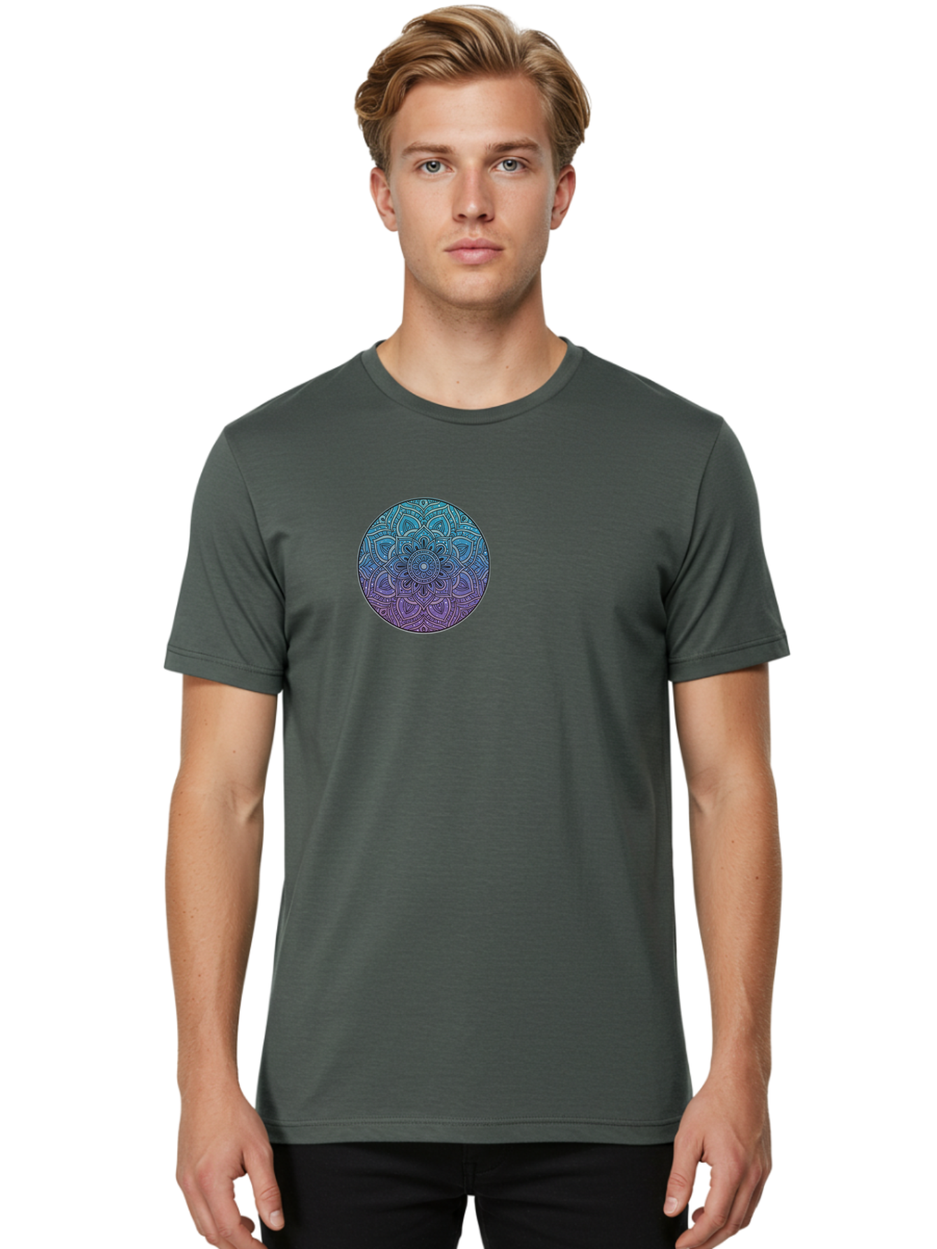 Mandala Men'S Graphic Tee, 100% Cotton, Comfortable Casual Summer Wear, Machine Washable, Vintage Camera, Old Camera, Antique Camera, Black Camera, Classic Photography, Photography Equipment, Nostalgic Device, Film Camera, Camera Art Bak852
