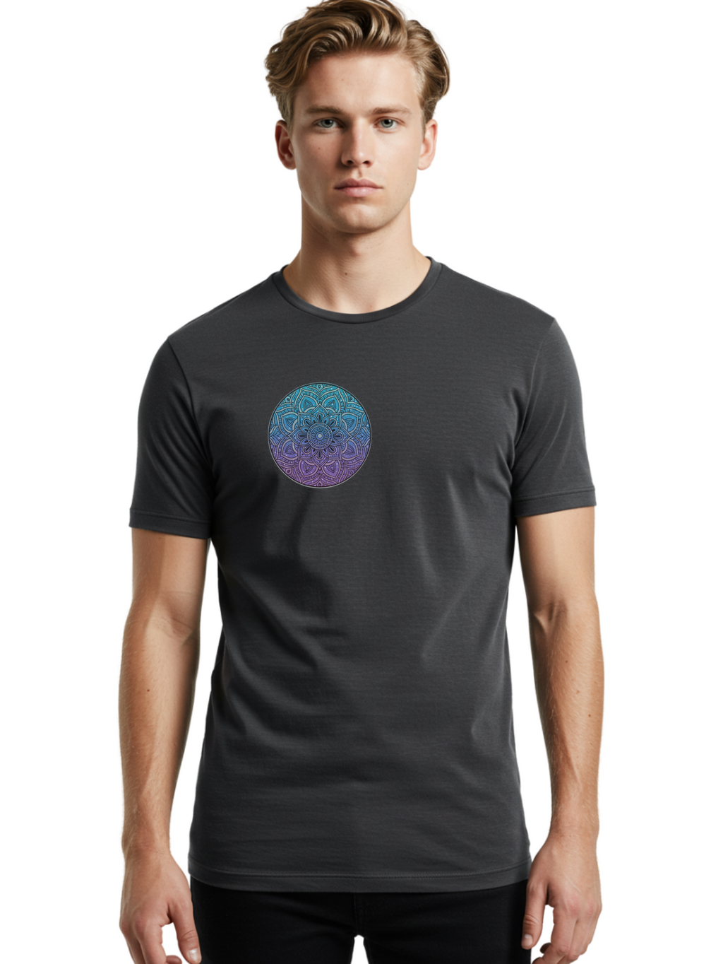Mandala Men'S Graphic Tee, 100% Cotton, Comfortable Casual Summer Wear, Machine Washable, Vintage Camera, Old Camera, Antique Camera, Black Camera, Classic Photography, Photography Equipment, Nostalgic Device, Film Camera, Camera Art Bak852