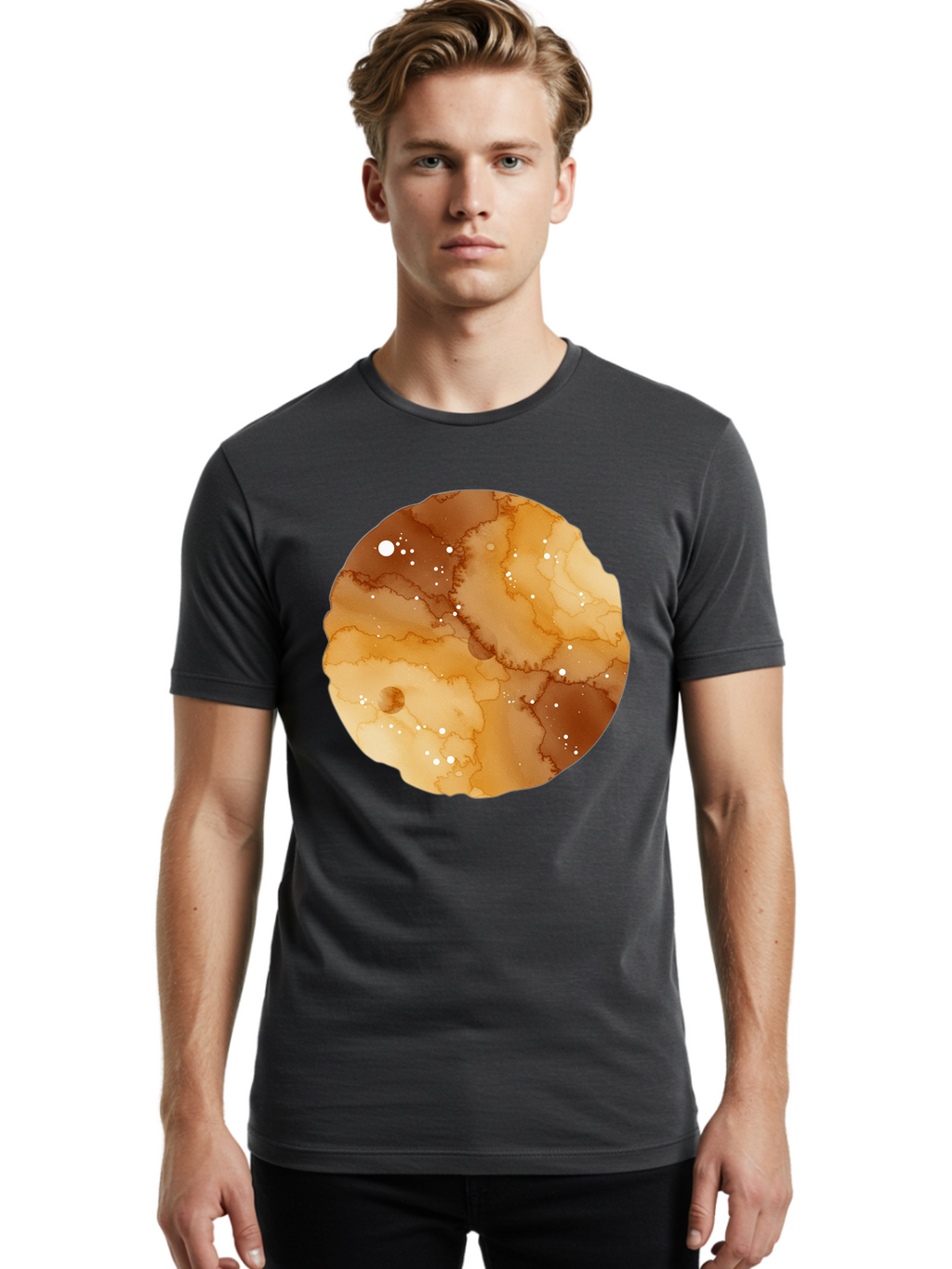 Marble-Circle Men'S Graphic Tee, 100% Cotton, Comfortable Casual Summer Wear, Machine Washable, Vintage Camera, Old Camera, Antique Camera, Black Camera, Classic Photography, Photography Equipment, Nostalgic Device, Film Camera, Camera Art Bak853