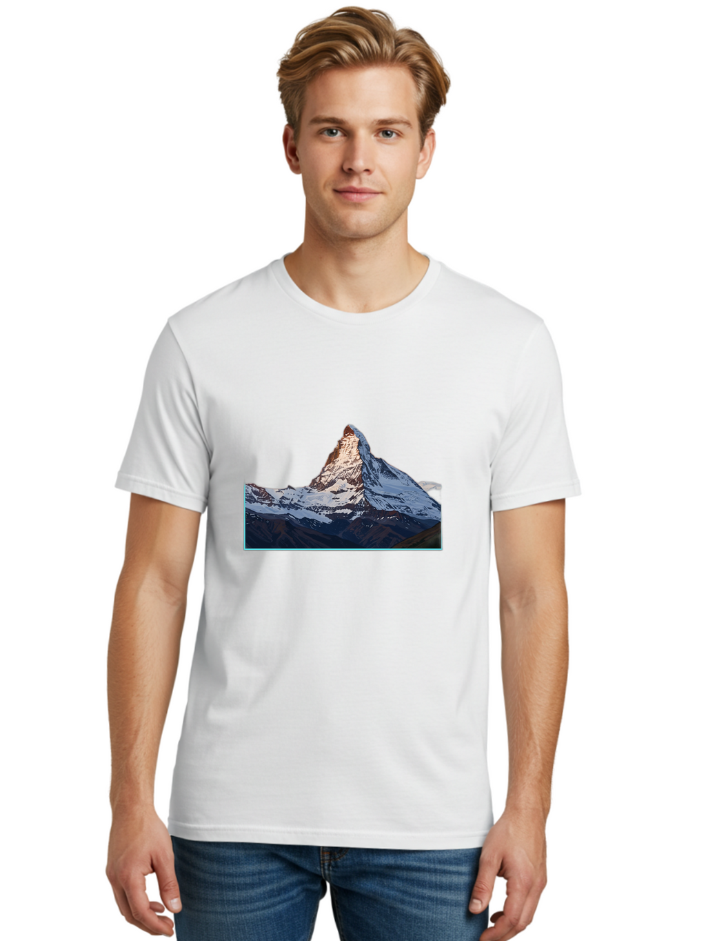 Matterhorn Men'S Graphic Tee, 100% Cotton, Comfortable Casual Summer Wear, Machine Washable, Vintage Camera, Old Camera, Antique Camera, Black Camera, Classic Photography, Photography Equipment, Nostalgic Device, Film Camera, Camera Art Bak855