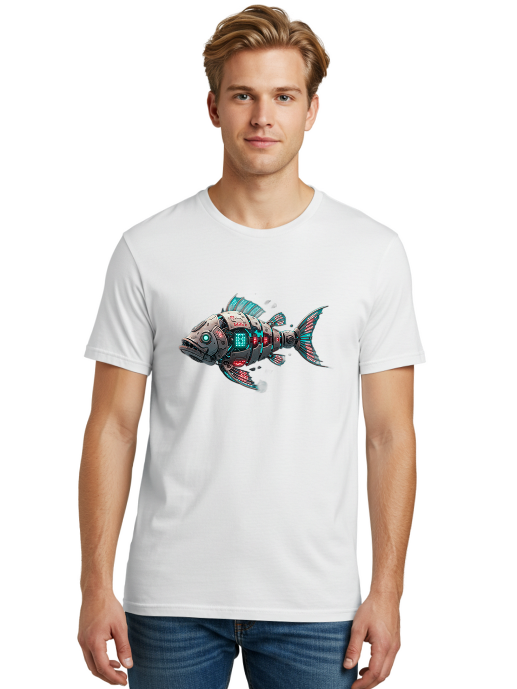 Mechanical-Fish Men'S Graphic Tee, 100% Cotton, Comfortable Casual Summer Wear, Machine Washable, Vintage Camera, Old Camera, Antique Camera, Black Camera, Classic Photography, Photography Equipment, Nostalgic Device, Film Camera, Camera Art Bak858