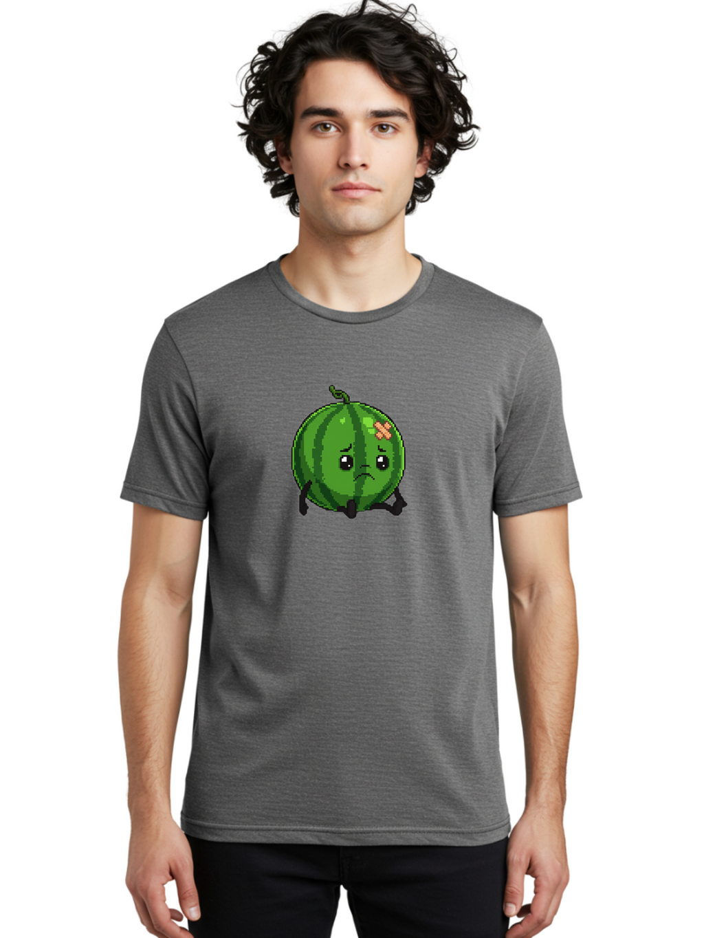 Melon-With-Band-Aid Men'S Graphic Tee, 100% Cotton, Comfortable Casual Summer Wear, Machine Washable, Vintage Camera, Old Camera, Antique Camera, Black Camera, Classic Photography, Photography Equipment, Nostalgic Device, Film Camera, Bak863