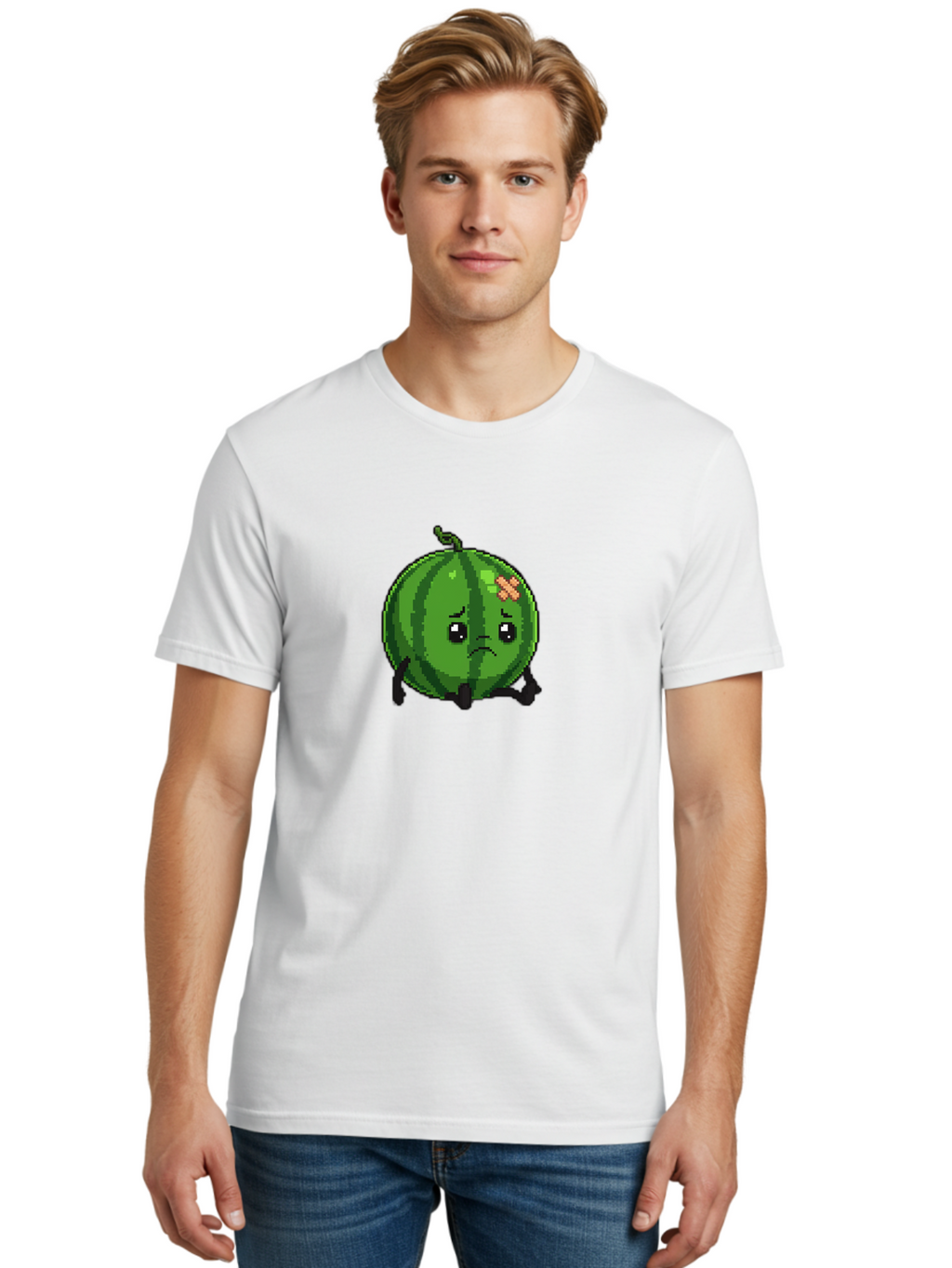 Melon-With-Band-Aid Men'S Graphic Tee, 100% Cotton, Comfortable Casual Summer Wear, Machine Washable, Vintage Camera, Old Camera, Antique Camera, Black Camera, Classic Photography, Photography Equipment, Nostalgic Device, Film Camera, Bak863