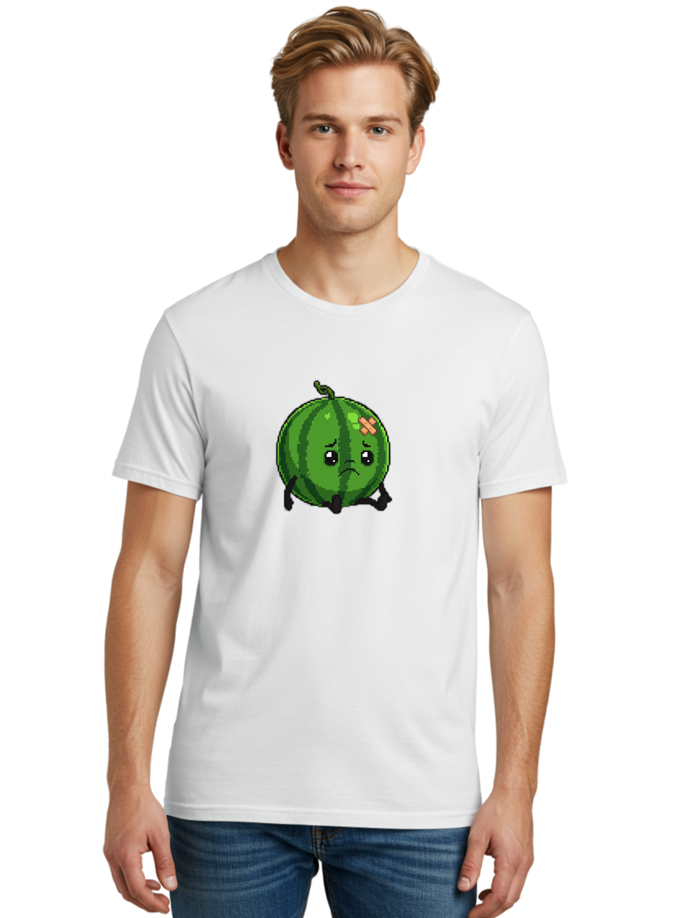 Melon-With-Band-Aid Men'S Graphic Tee, 100% Cotton, Comfortable Casual Summer Wear, Machine Washable, Vintage Camera, Old Camera, Antique Camera, Black Camera, Classic Photography, Photography Equipment, Nostalgic Device, Film Camera, Bak863