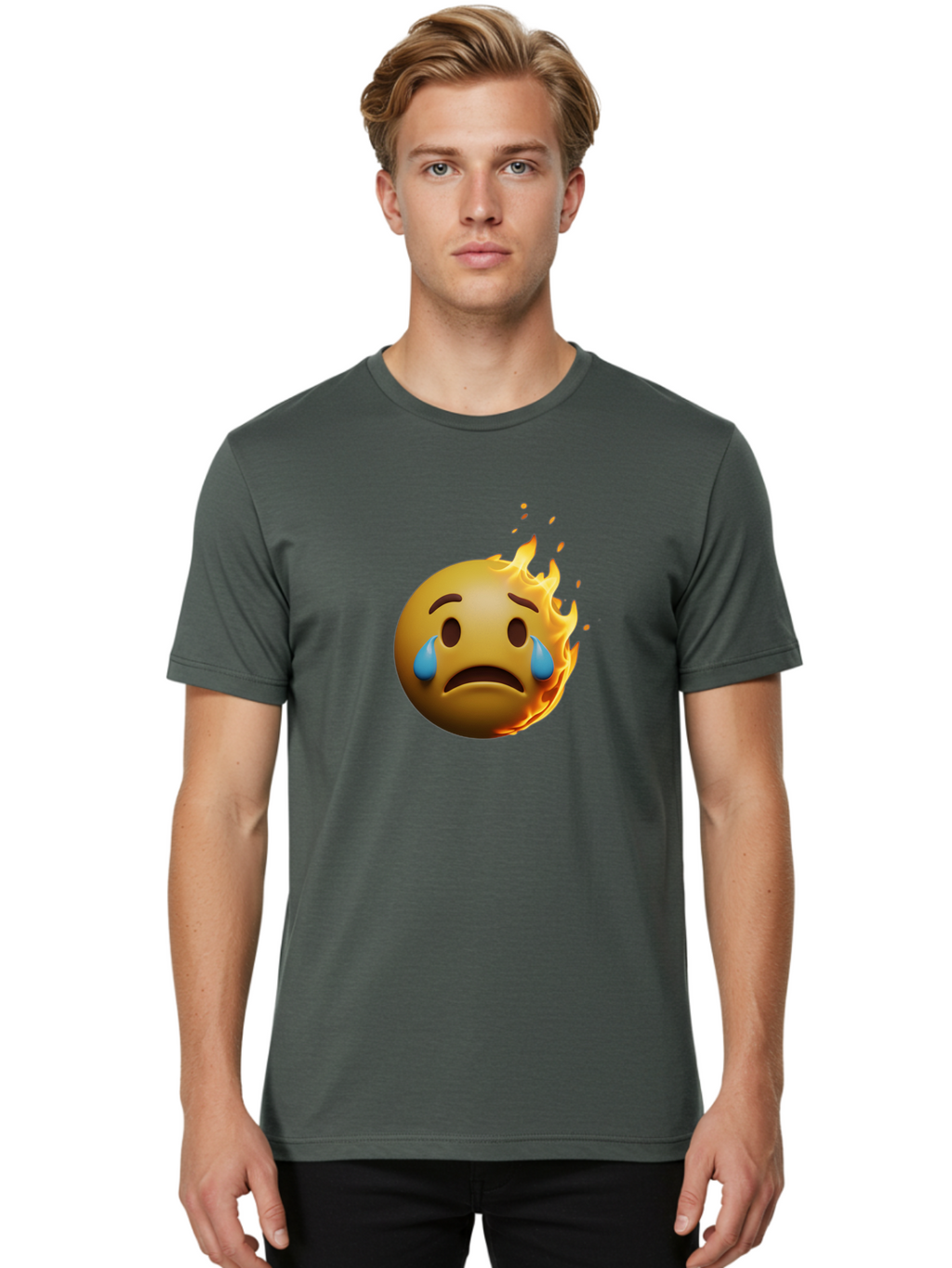 Melting-Face-Emoji-3 Men'S Graphic Tee, 100% Cotton, Comfortable Casual Summer Wear, Machine Washable, Vintage Camera, Old Camera, Antique Camera, Black Camera, Classic Photography, Photography Equipment, Nostalgic Device, Film Camera, Bak866