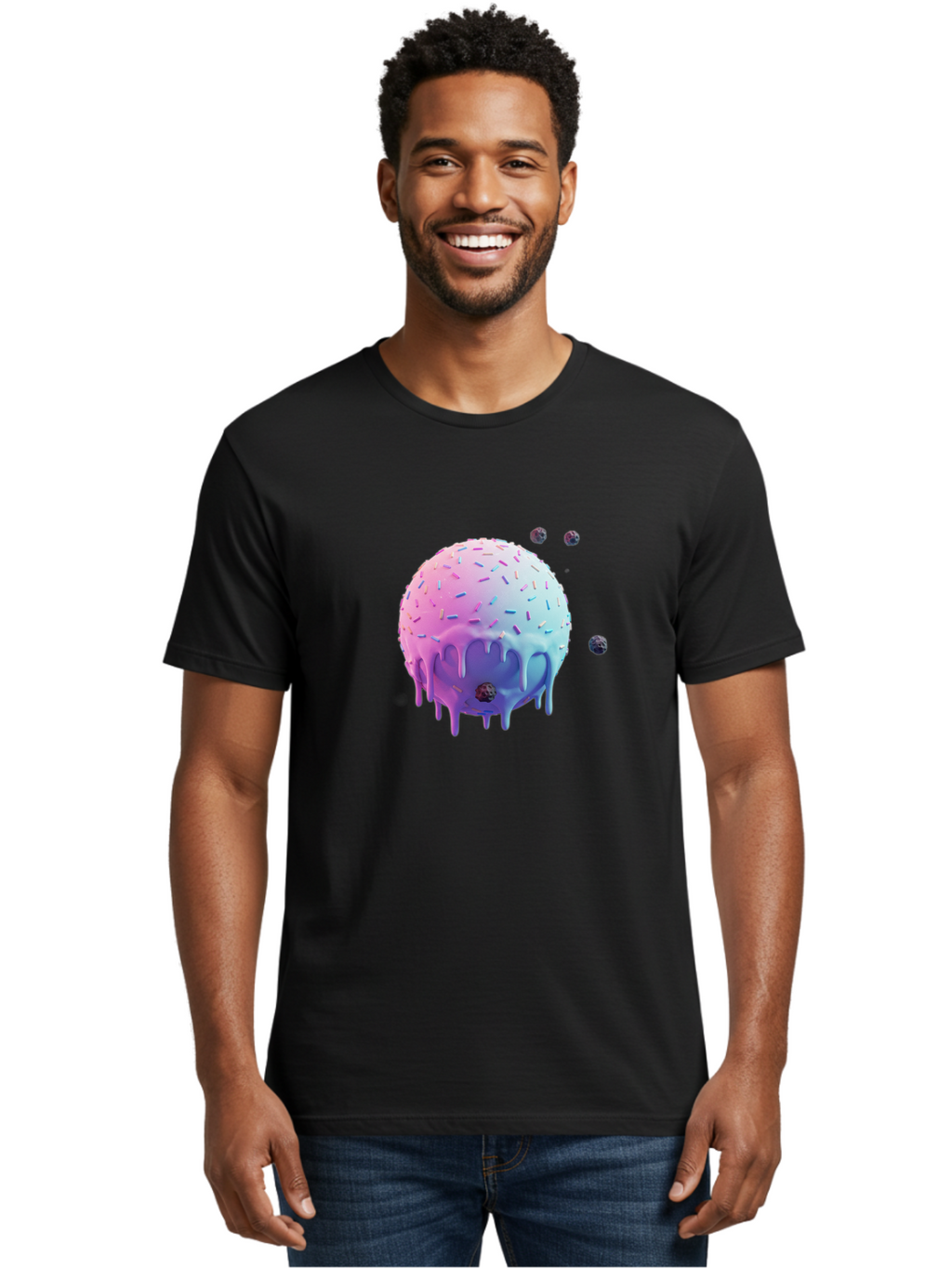Melting-Ice-Cream Men'S Graphic Tee, 100% Cotton, Comfortable Casual Summer Wear, Machine Washable, Vintage Camera, Old Camera, Antique Camera, Black Camera, Classic Photography, Photography Equipment, Nostalgic Device, Film Camera, Camera Art Bak870