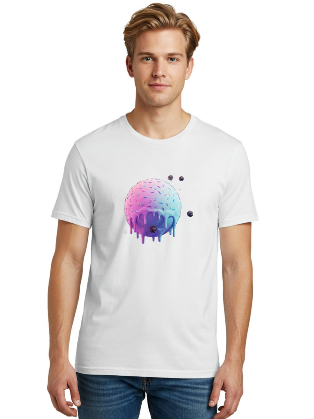 Melting-Ice-Cream Men'S Graphic Tee, 100% Cotton, Comfortable Casual Summer Wear, Machine Washable, Vintage Camera, Old Camera, Antique Camera, Black Camera, Classic Photography, Photography Equipment, Nostalgic Device, Film Camera, Camera Art Bak870