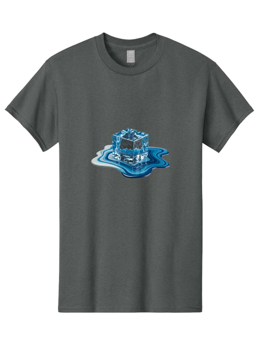 Melting-Ice-Cube-1 Men'S Graphic Tee, 100% Cotton, Comfortable Casual Summer Wear, Machine Washable, Vintage Camera, Old Camera, Antique Camera, Black Camera, Classic Photography, Photography Equipment, Nostalgic Device, Film Camera, Bak871