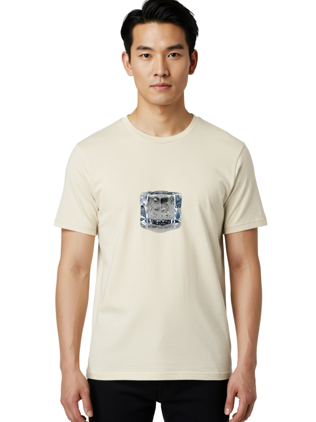 Melting-Ice-Cube Men'S Graphic Tee, 100% Cotton, Comfortable Casual Summer Wear, Machine Washable, Vintage Camera, Old Camera, Antique Camera, Black Camera, Classic Photography, Photography Equipment, Nostalgic Device, Film Camera, Camera Art Bak873