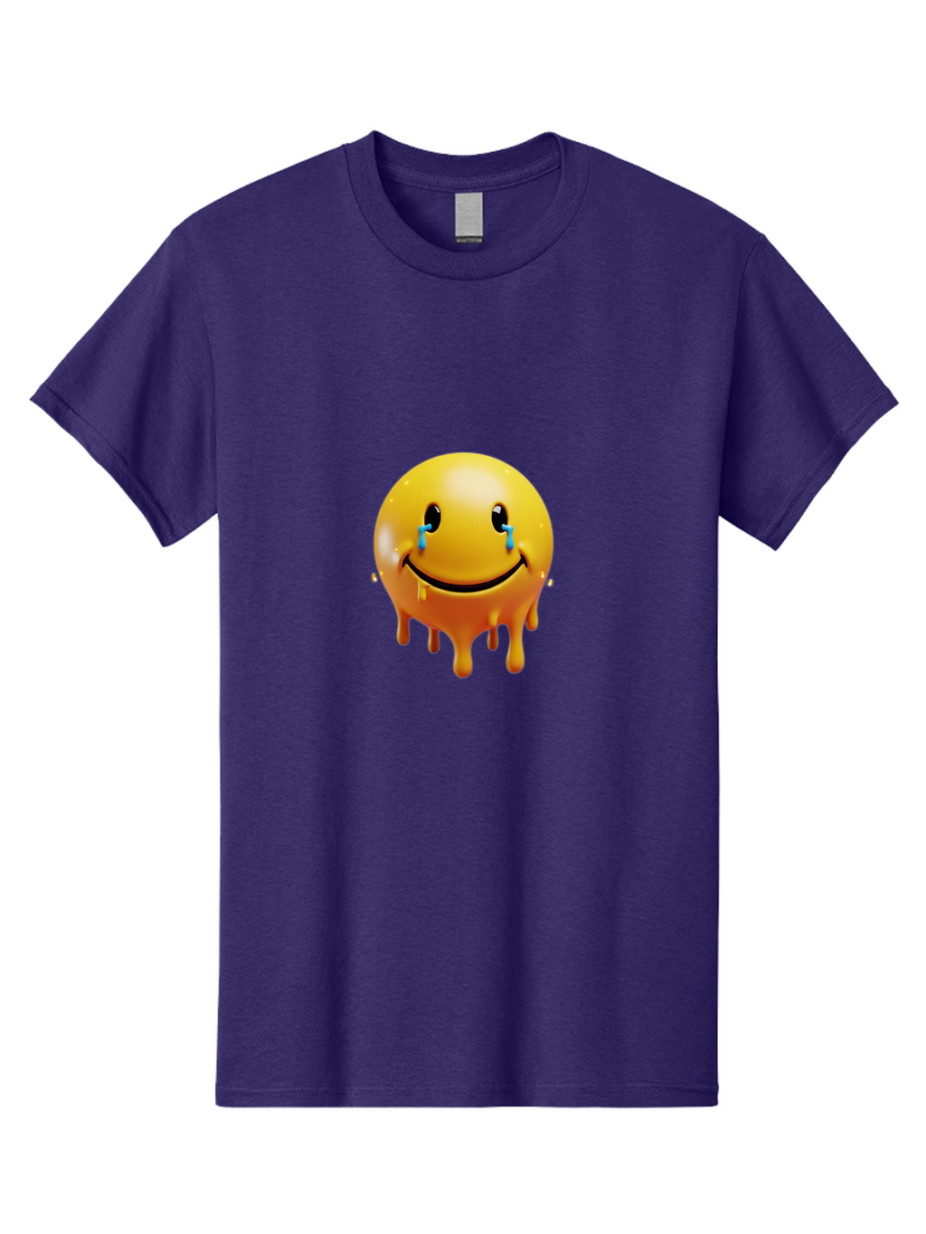 Melting-Smiley Men'S Graphic Tee, 100% Cotton, Comfortable Casual Summer Wear, Machine Washable, Vintage Camera, Old Camera, Antique Camera, Black Camera, Classic Photography, Photography Equipment, Nostalgic Device, Film Camera, Camera Art Bak875
