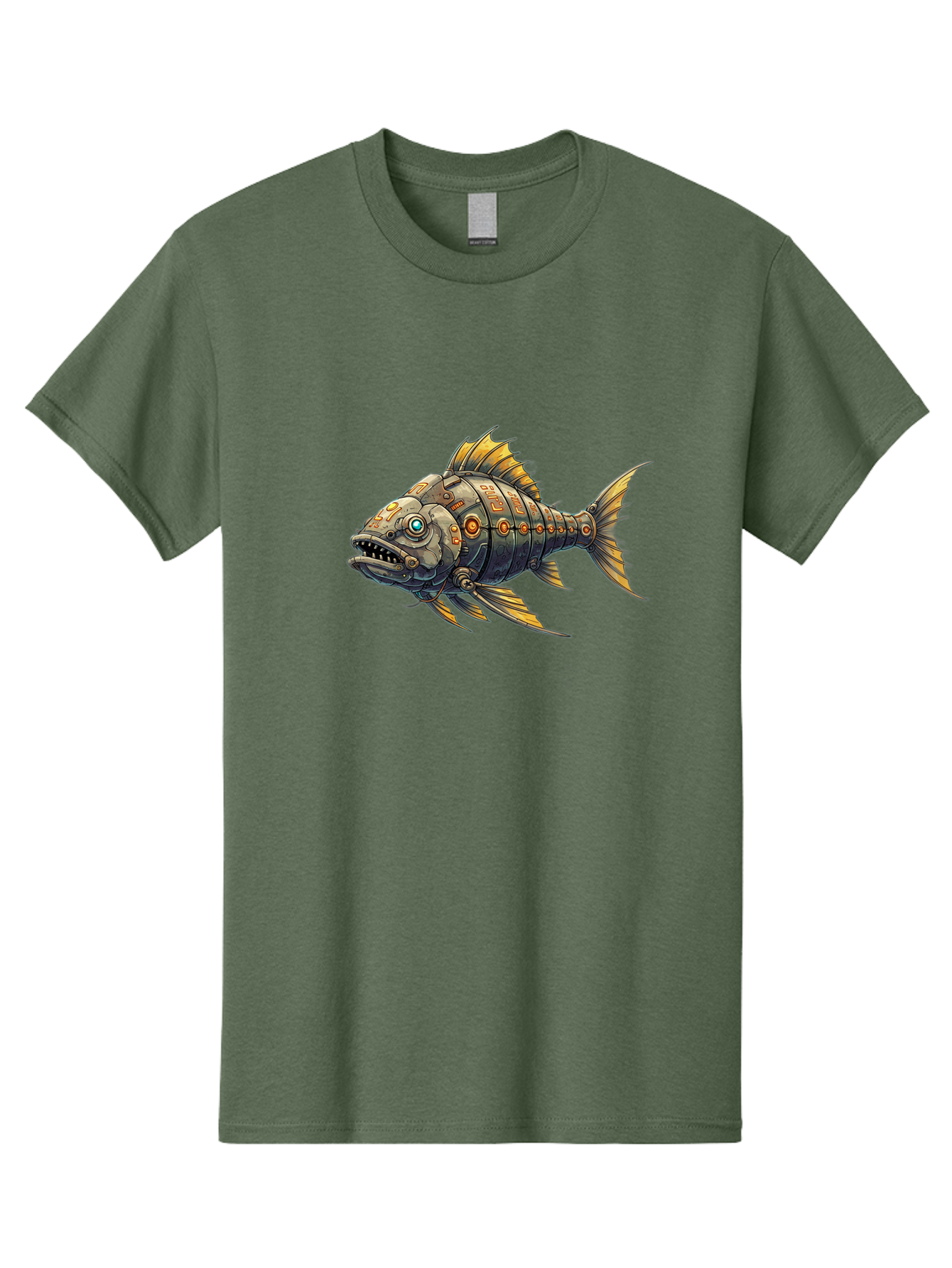 Metallic-Fish-1 Men'S Graphic Tee, 100% Cotton, Comfortable Casual Summer Wear, Machine Washable, Vintage Camera, Old Camera, Antique Camera, Black Camera, Classic Photography, Photography Equipment, Nostalgic Device, Film Camera, Camera Art Bak882