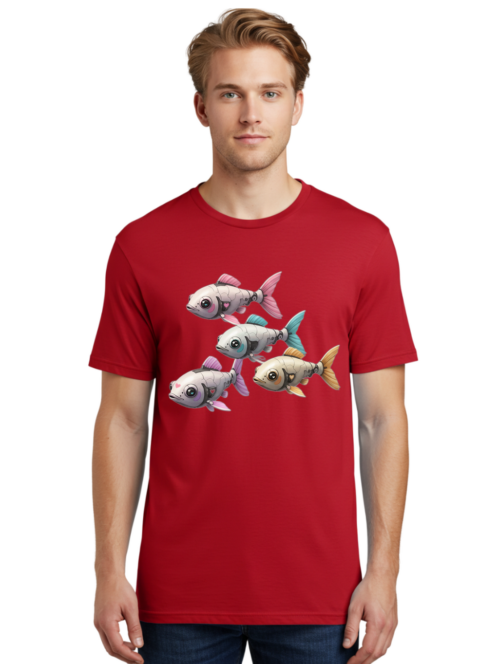 Metallic-Fish Men'S Graphic Tee, 100% Cotton, Comfortable Casual Summer Wear, Machine Washable, Vintage Camera, Old Camera, Antique Camera, Black Camera, Classic Photography, Photography Equipment, Nostalgic Device, Film Camera, Camera Art Bak883