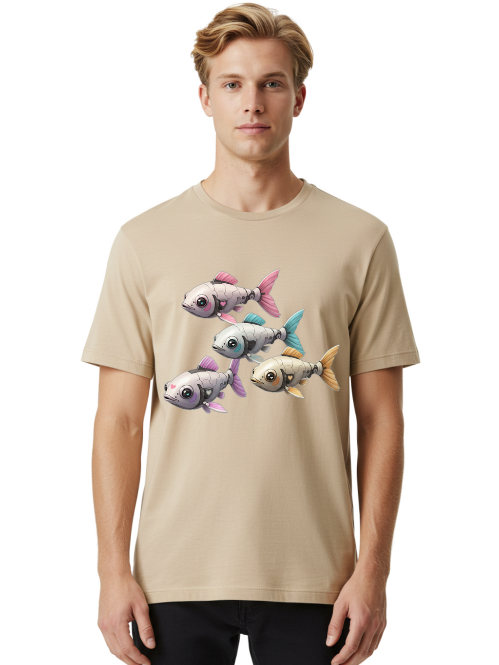 Metallic-Fish Men'S Graphic Tee, 100% Cotton, Comfortable Casual Summer Wear, Machine Washable, Vintage Camera, Old Camera, Antique Camera, Black Camera, Classic Photography, Photography Equipment, Nostalgic Device, Film Camera, Camera Art Bak883