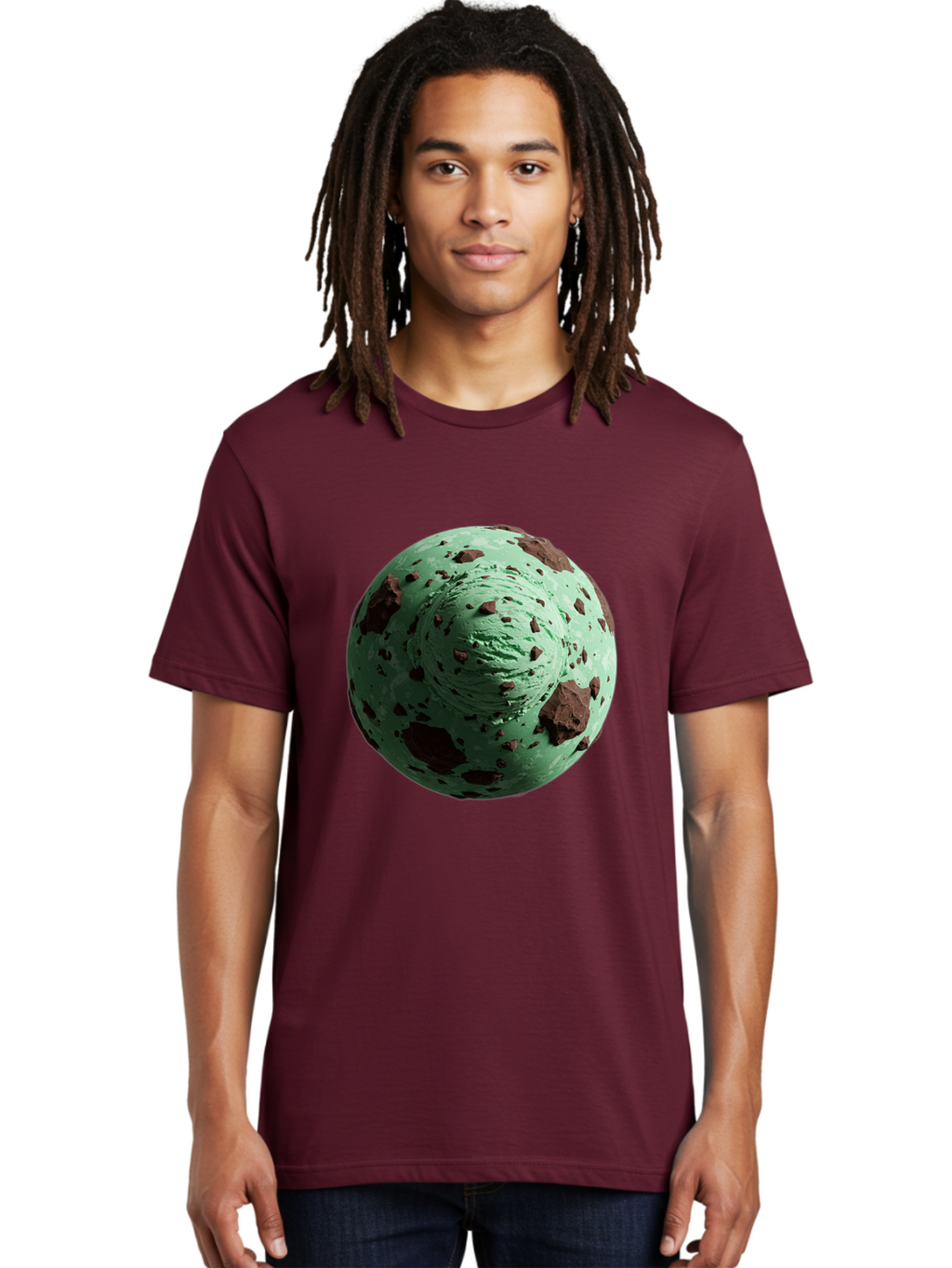 Mint-Chocolate-Chip-Ice-Cream Men'S Graphic Tee, 100% Cotton, Comfortable Casual Summer Wear, Machine Washable, Vintage Camera, Old Camera, Antique Camera, Black Camera, Classic Photography, Photography Equipment, Nostalgic Device, Bak887