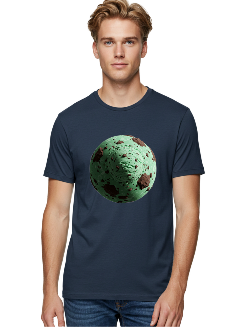 Mint-Chocolate-Chip-Ice-Cream Men'S Graphic Tee, 100% Cotton, Comfortable Casual Summer Wear, Machine Washable, Vintage Camera, Old Camera, Antique Camera, Black Camera, Classic Photography, Photography Equipment, Nostalgic Device, Bak887