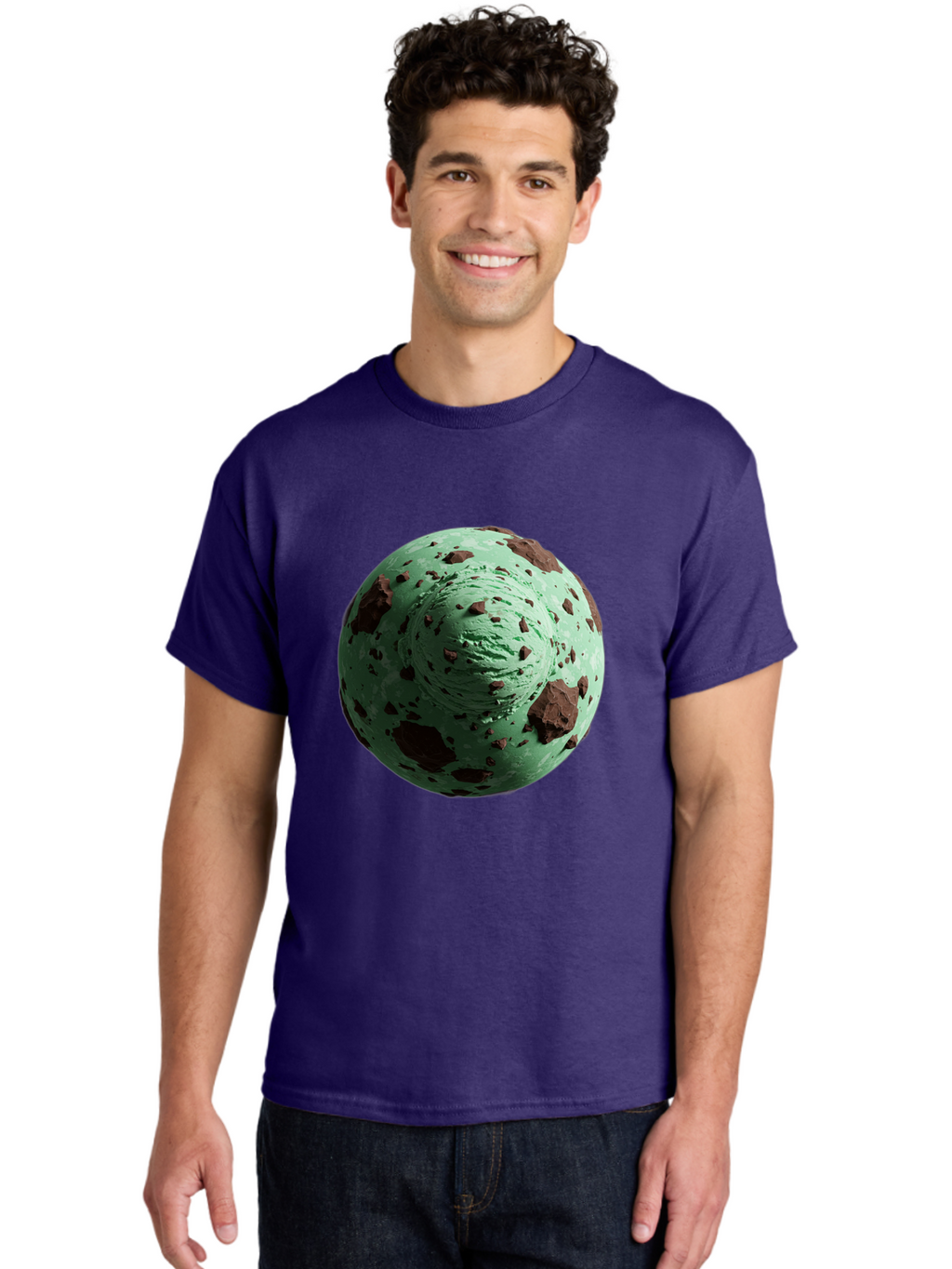 Mint-Chocolate-Chip-Ice-Cream Men'S Graphic Tee, 100% Cotton, Comfortable Casual Summer Wear, Machine Washable, Vintage Camera, Old Camera, Antique Camera, Black Camera, Classic Photography, Photography Equipment, Nostalgic Device, Bak887