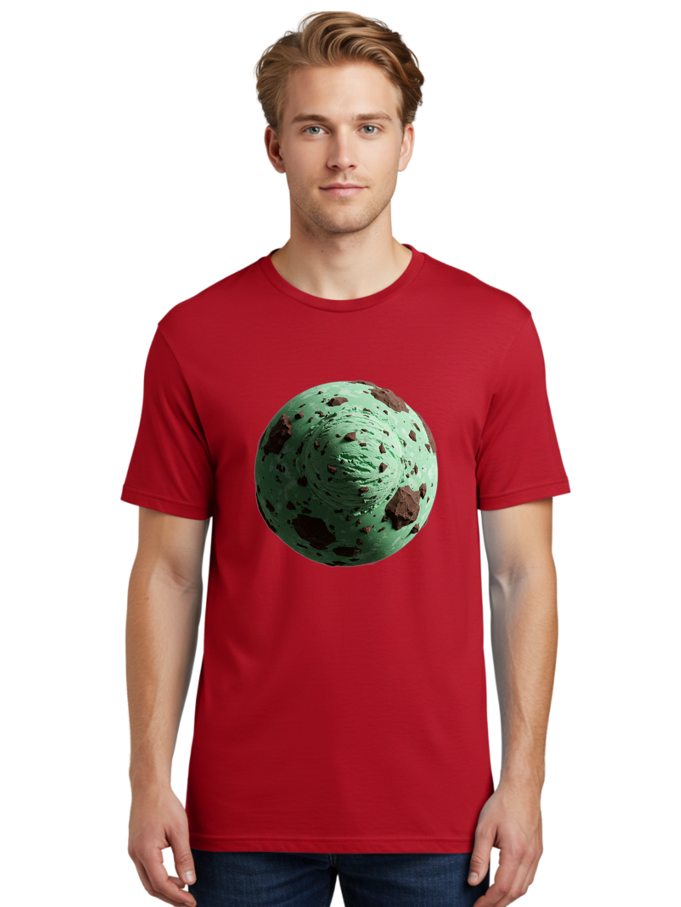 Mint-Chocolate-Chip-Ice-Cream Men'S Graphic Tee, 100% Cotton, Comfortable Casual Summer Wear, Machine Washable, Vintage Camera, Old Camera, Antique Camera, Black Camera, Classic Photography, Photography Equipment, Nostalgic Device, Bak887