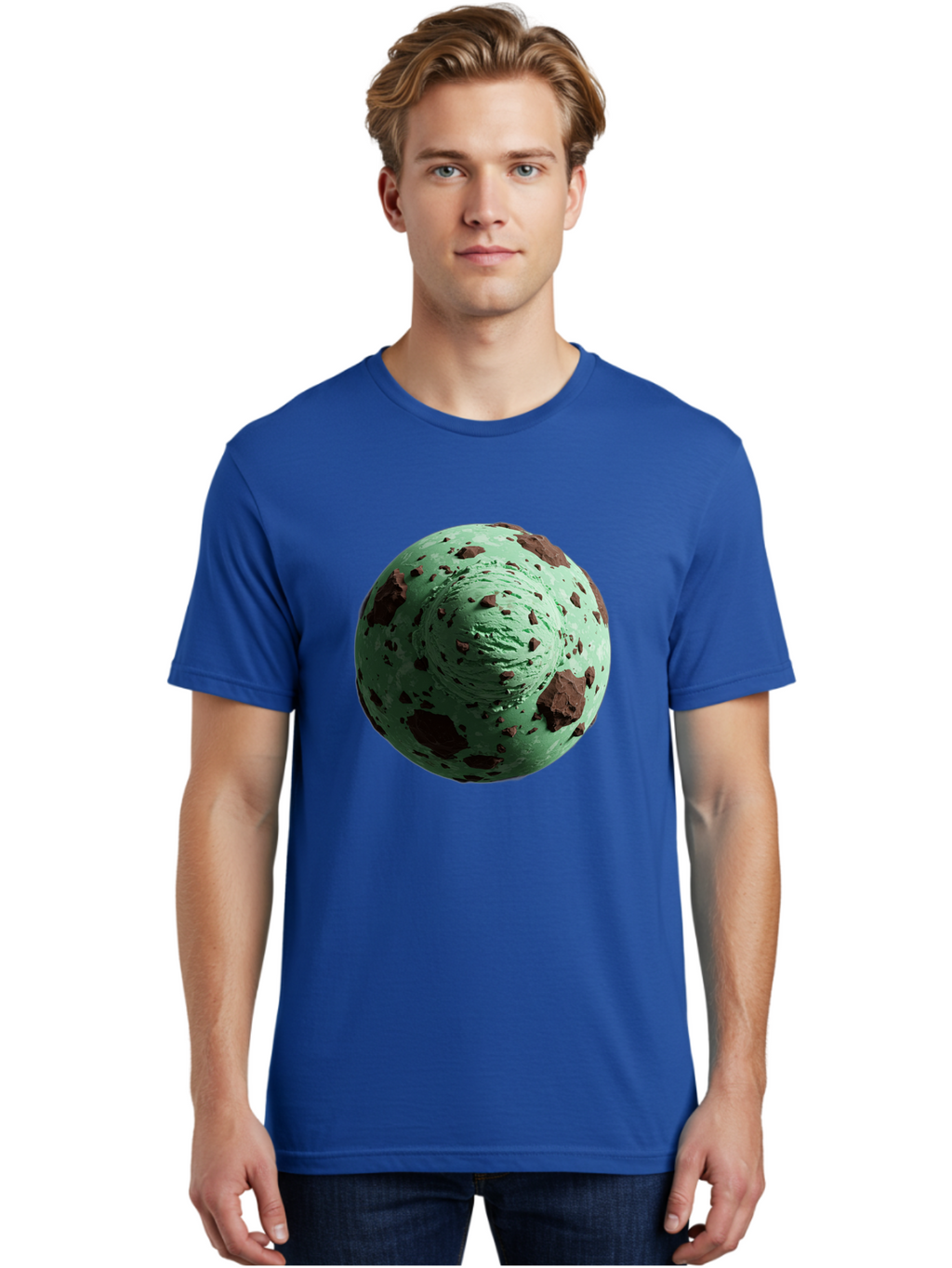 Mint-Chocolate-Chip-Ice-Cream Men'S Graphic Tee, 100% Cotton, Comfortable Casual Summer Wear, Machine Washable, Vintage Camera, Old Camera, Antique Camera, Black Camera, Classic Photography, Photography Equipment, Nostalgic Device, Bak887