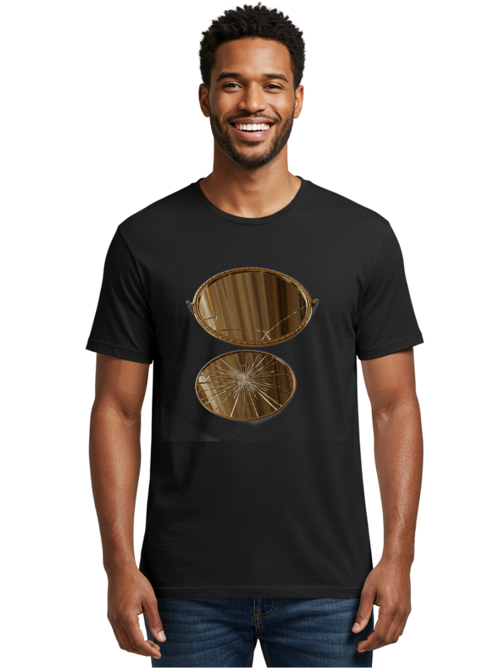Mirrored-Trays Men'S Graphic Tee, 100% Cotton, Comfortable Casual Summer Wear, Machine Washable, Vintage Camera, Old Camera, Antique Camera, Black Camera, Classic Photography, Photography Equipment, Nostalgic Device, Film Camera, Camera Art Bak888