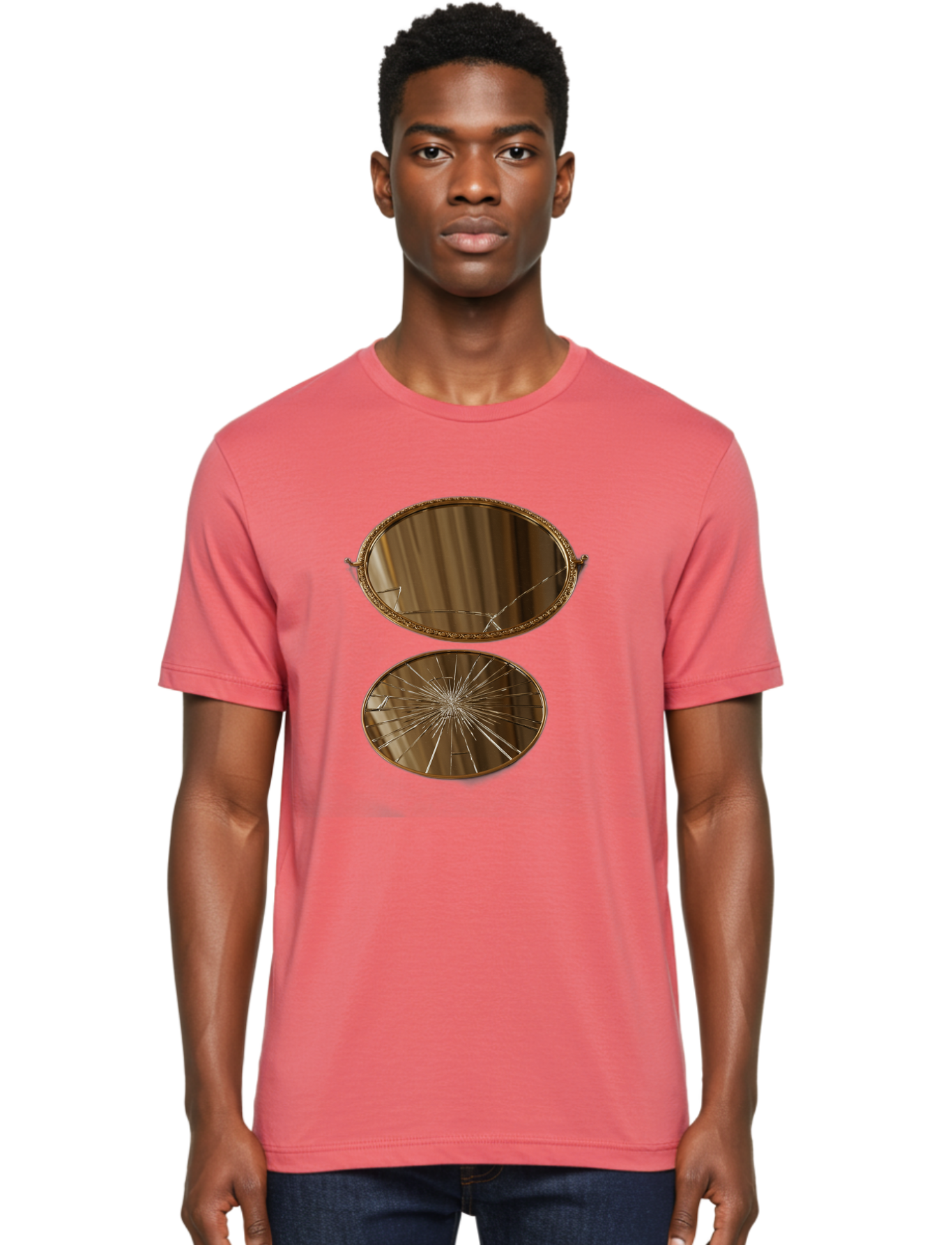 Mirrored-Trays Men'S Graphic Tee, 100% Cotton, Comfortable Casual Summer Wear, Machine Washable, Vintage Camera, Old Camera, Antique Camera, Black Camera, Classic Photography, Photography Equipment, Nostalgic Device, Film Camera, Camera Art Bak888