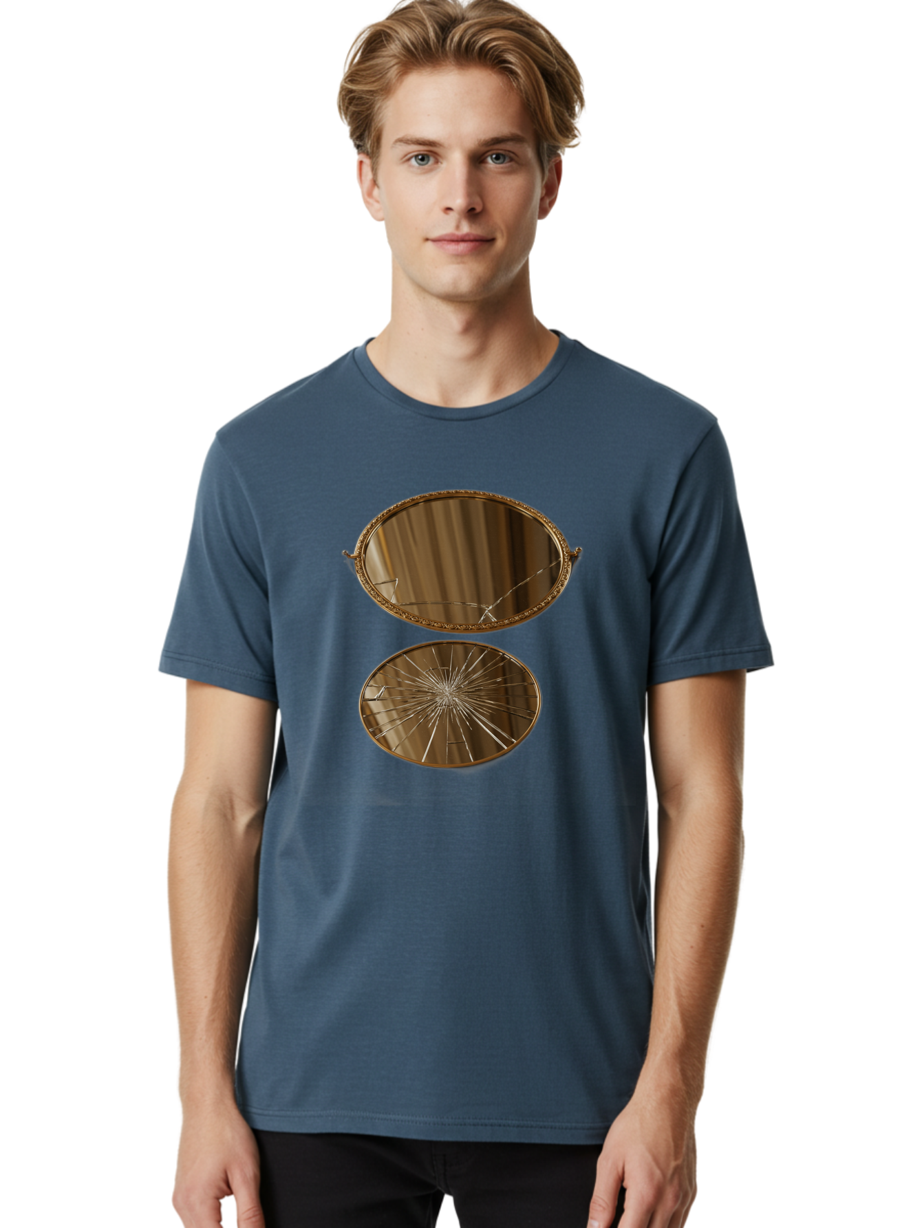 Mirrored-Trays Men'S Graphic Tee, 100% Cotton, Comfortable Casual Summer Wear, Machine Washable, Vintage Camera, Old Camera, Antique Camera, Black Camera, Classic Photography, Photography Equipment, Nostalgic Device, Film Camera, Camera Art Bak888