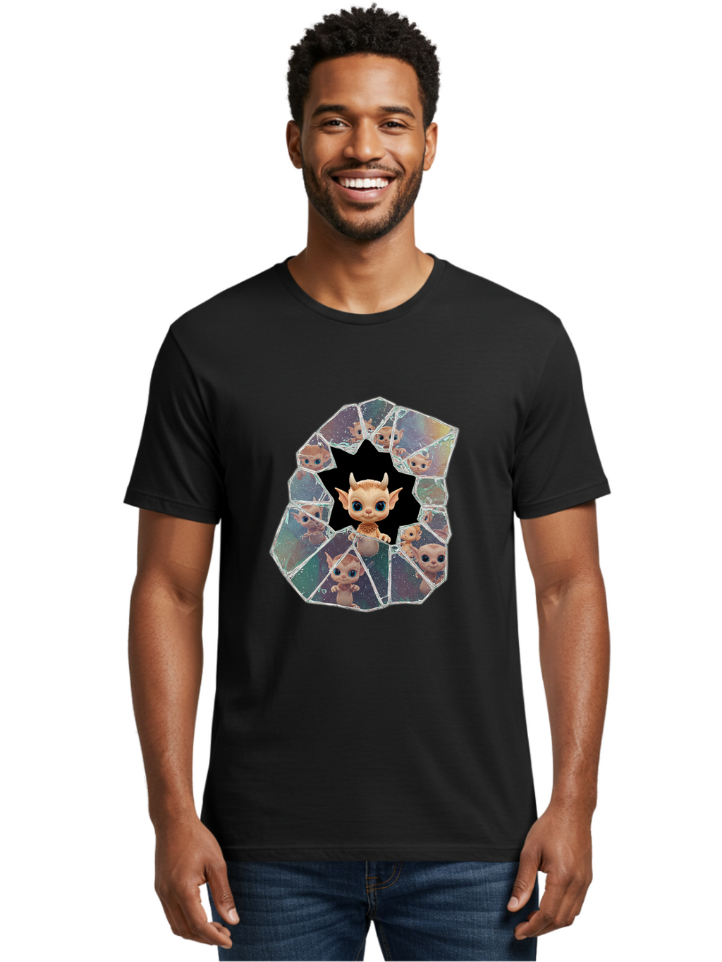 Mogwai-Breaking-Glass Men'S Graphic Tee, 100% Cotton, Comfortable Casual Summer Wear, Machine Washable, Vintage Camera, Old Camera, Antique Camera, Black Camera, Classic Photography, Photography Equipment, Nostalgic Device, Film Camera, Bak889