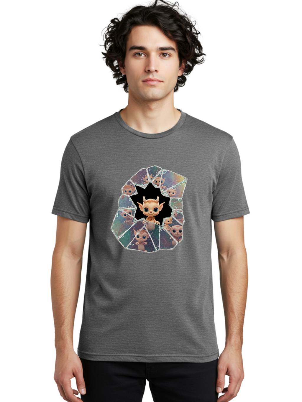 Mogwai-Breaking-Glass Men'S Graphic Tee, 100% Cotton, Comfortable Casual Summer Wear, Machine Washable, Vintage Camera, Old Camera, Antique Camera, Black Camera, Classic Photography, Photography Equipment, Nostalgic Device, Film Camera, Bak889