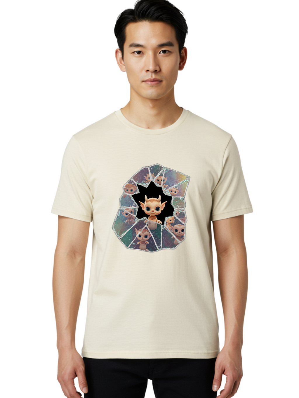 Mogwai-Breaking-Glass Men'S Graphic Tee, 100% Cotton, Comfortable Casual Summer Wear, Machine Washable, Vintage Camera, Old Camera, Antique Camera, Black Camera, Classic Photography, Photography Equipment, Nostalgic Device, Film Camera, Bak889