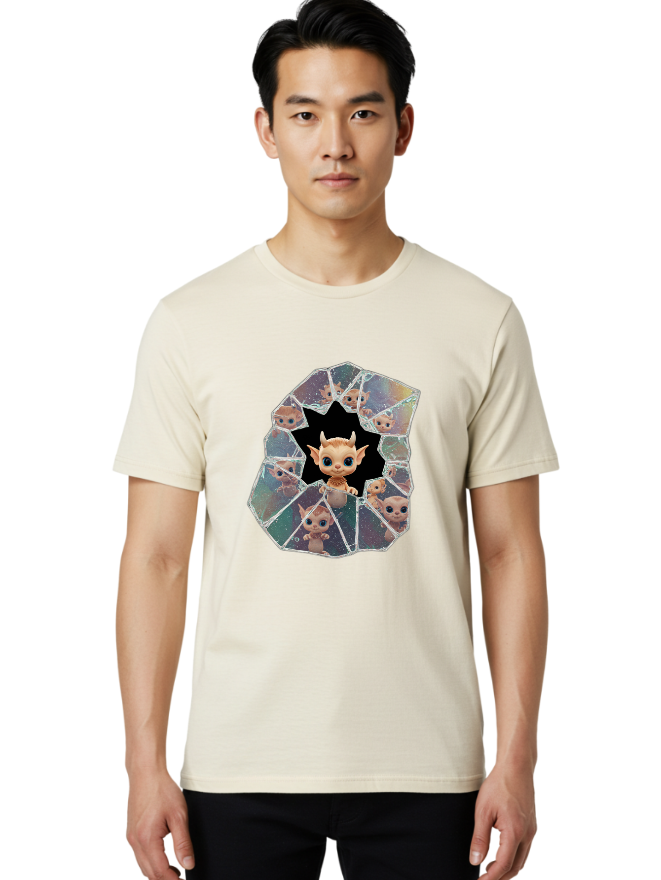Mogwai-Breaking-Glass Men'S Graphic Tee, 100% Cotton, Comfortable Casual Summer Wear, Machine Washable, Vintage Camera, Old Camera, Antique Camera, Black Camera, Classic Photography, Photography Equipment, Nostalgic Device, Film Camera, Bak889