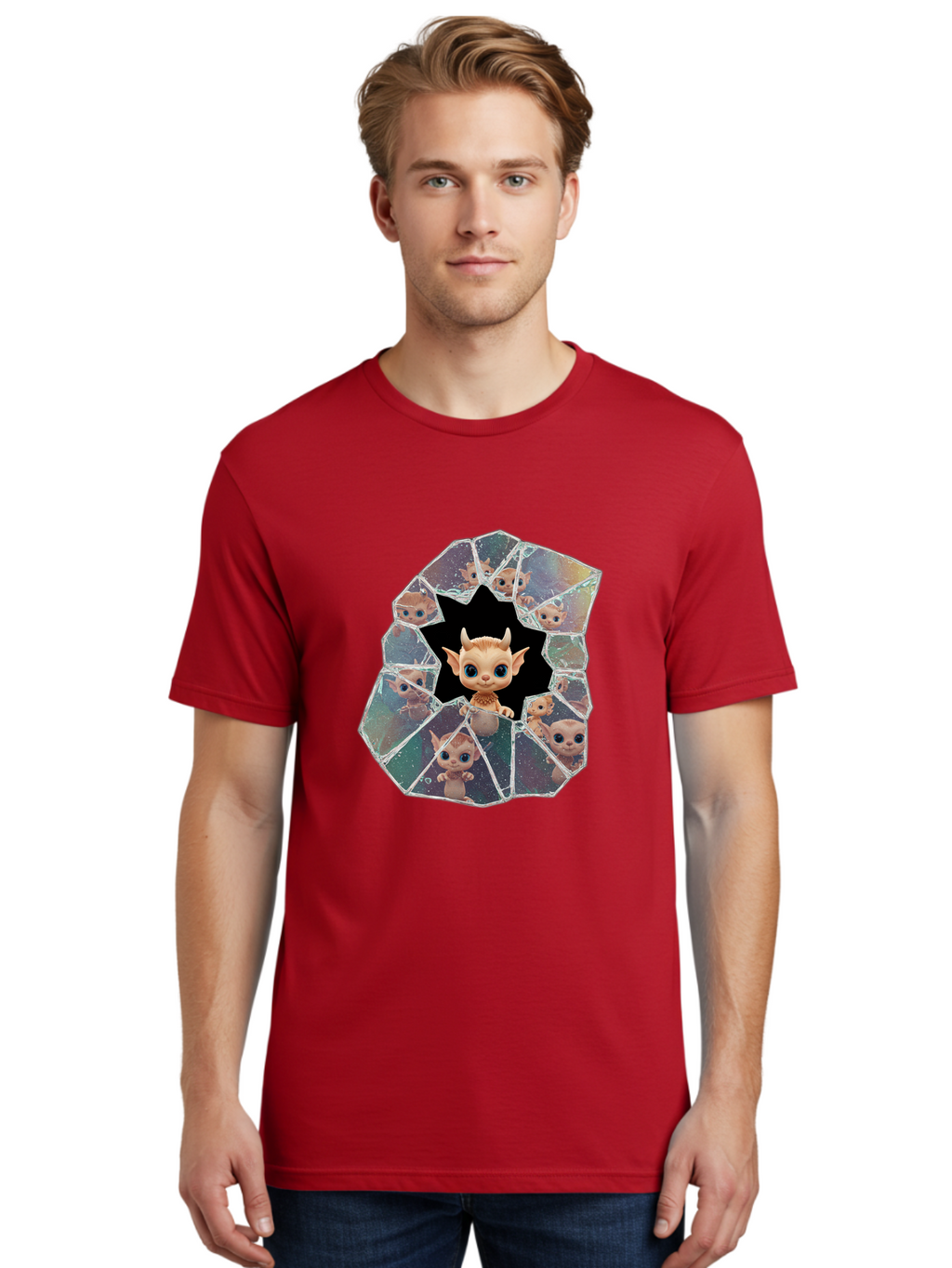Mogwai-Breaking-Glass Men'S Graphic Tee, 100% Cotton, Comfortable Casual Summer Wear, Machine Washable, Vintage Camera, Old Camera, Antique Camera, Black Camera, Classic Photography, Photography Equipment, Nostalgic Device, Film Camera, Bak889