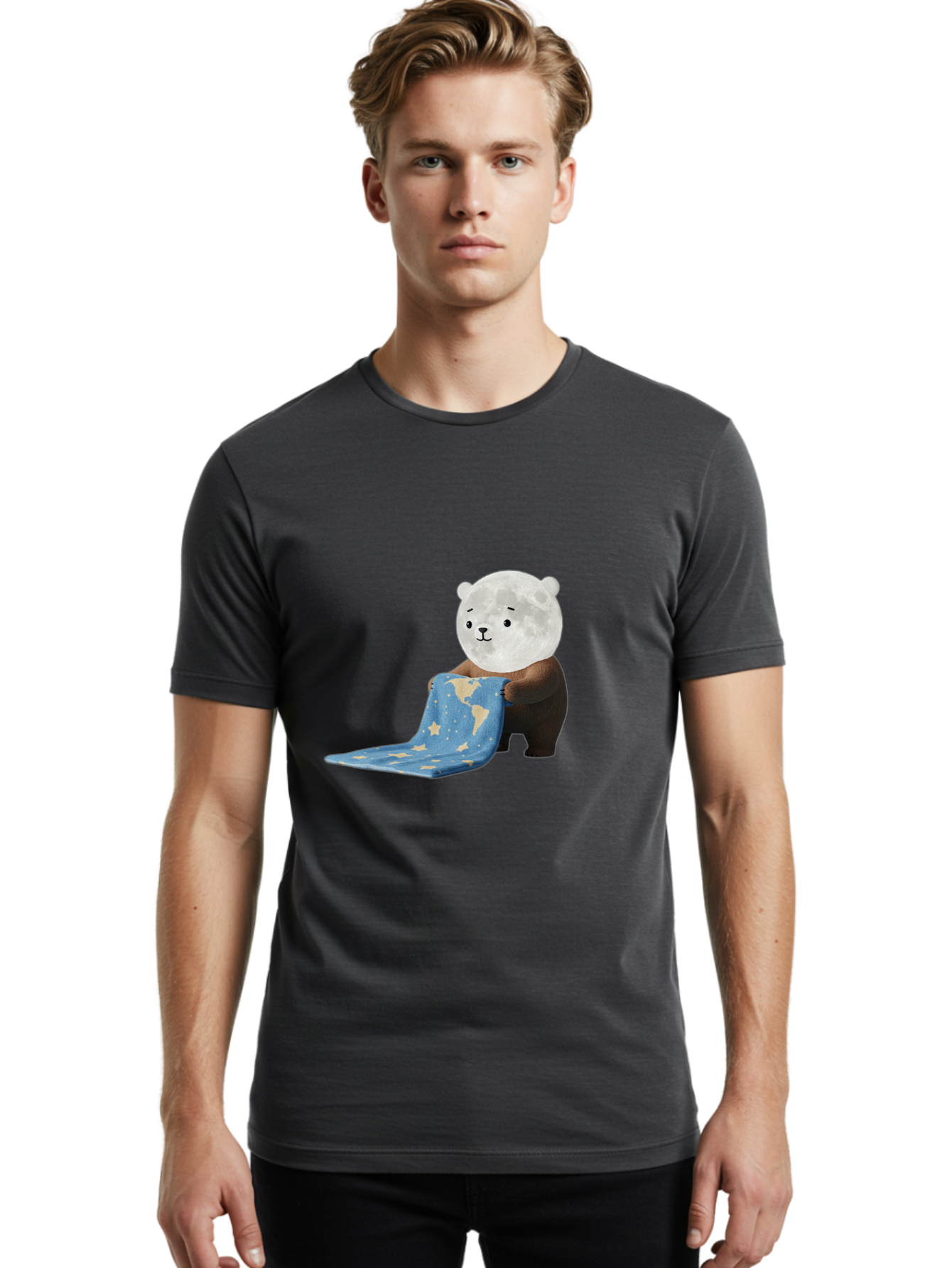 Moon-Bear Men'S Graphic Tee, 100% Cotton, Comfortable Casual Summer Wear, Machine Washable, Vintage Camera, Old Camera, Antique Camera, Black Camera, Classic Photography, Photography Equipment, Nostalgic Device, Film Camera, Camera Art Bak891