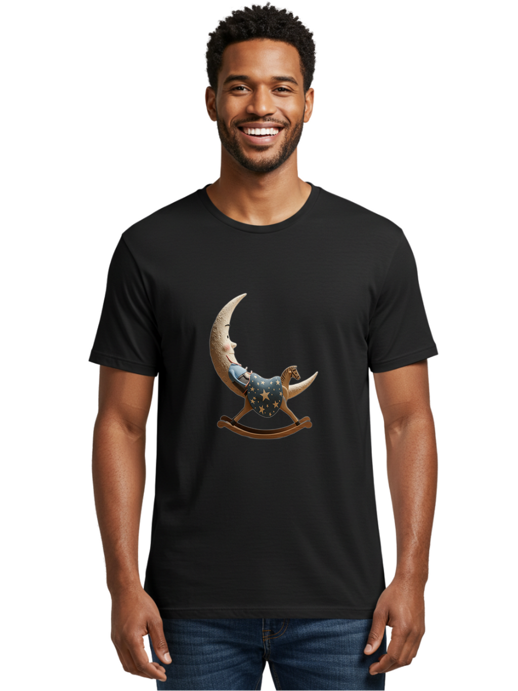 Moon-Child-Rocking-Horse Men'S Graphic Tee, 100% Cotton, Comfortable Casual Summer Wear, Machine Washable, Vintage Camera, Old Camera, Antique Camera, Black Camera, Classic Photography, Photography Equipment, Nostalgic Device, Film Camera, Bak893