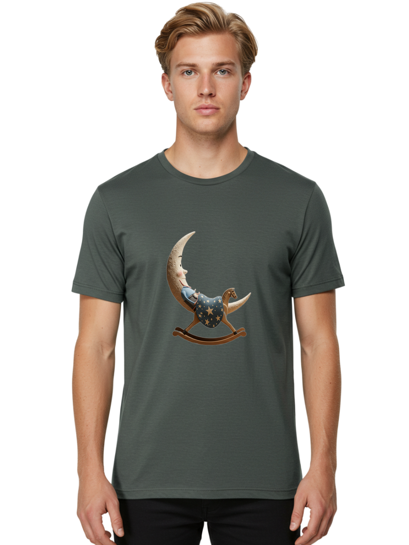 Moon-Child-Rocking-Horse Men'S Graphic Tee, 100% Cotton, Comfortable Casual Summer Wear, Machine Washable, Vintage Camera, Old Camera, Antique Camera, Black Camera, Classic Photography, Photography Equipment, Nostalgic Device, Film Camera, Bak893
