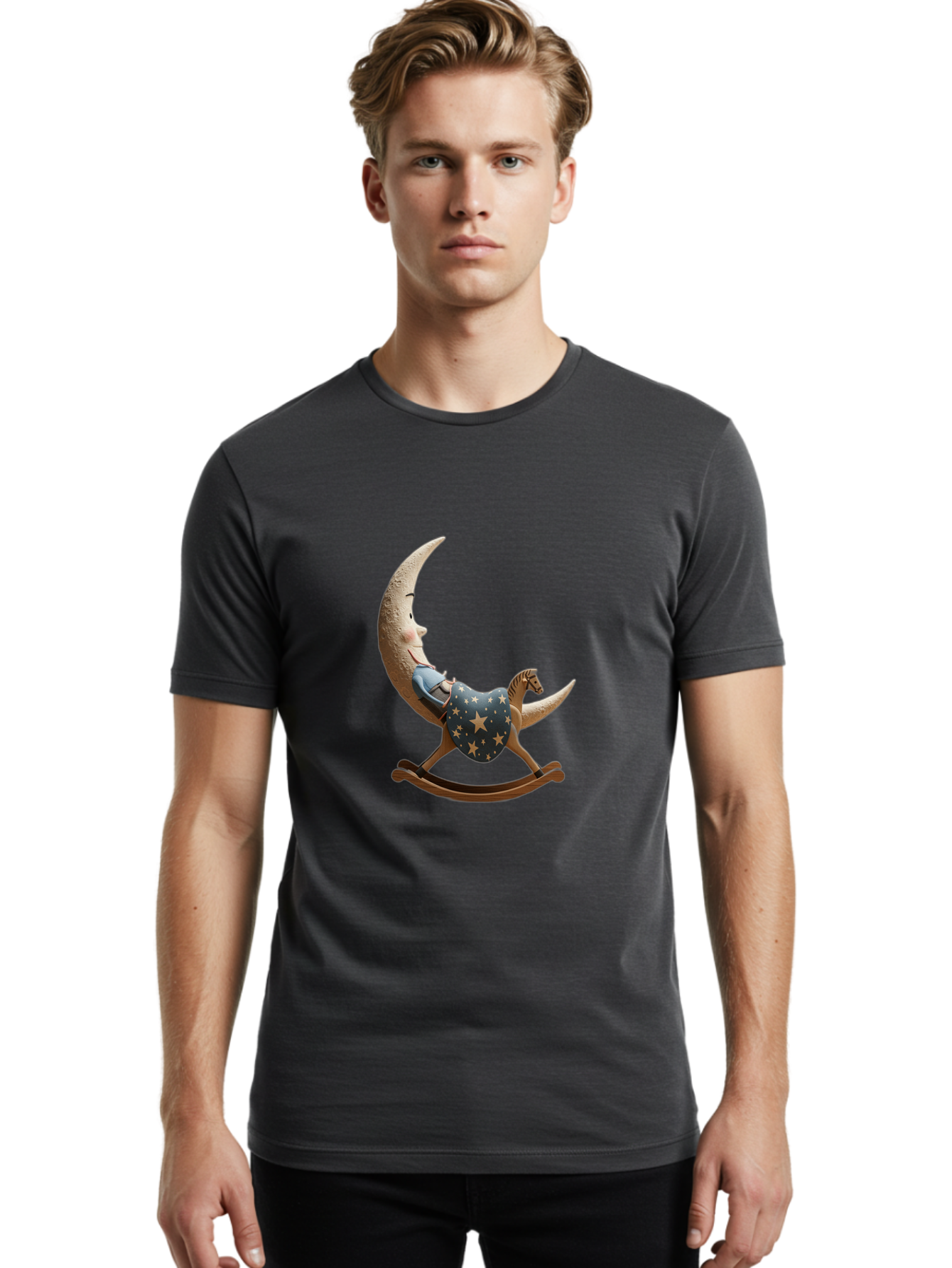 Moon-Child-Rocking-Horse Men'S Graphic Tee, 100% Cotton, Comfortable Casual Summer Wear, Machine Washable, Vintage Camera, Old Camera, Antique Camera, Black Camera, Classic Photography, Photography Equipment, Nostalgic Device, Film Camera, Bak893