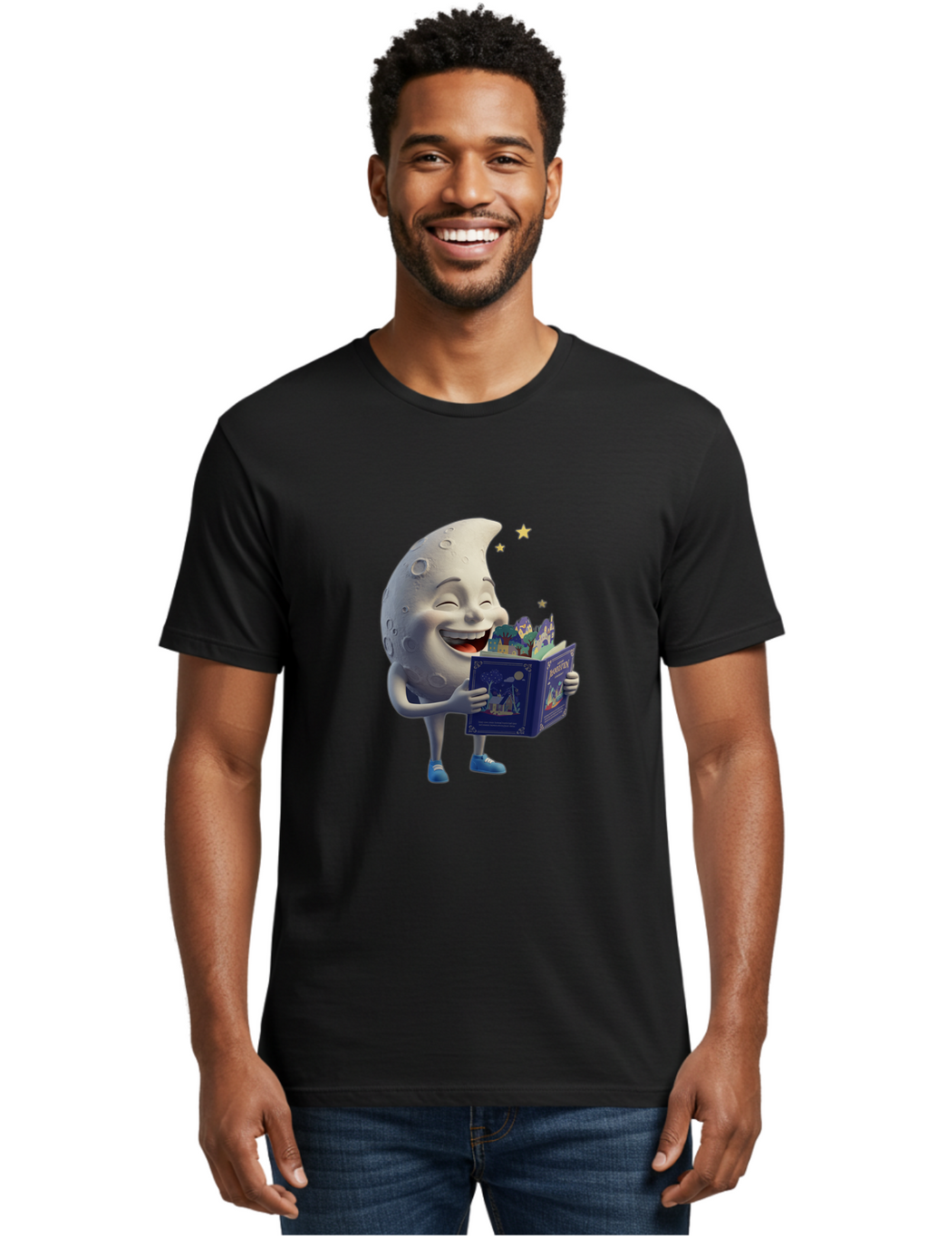 Moon-Reading-Adventure Men'S Graphic Tee, 100% Cotton, Comfortable Casual Summer Wear, Machine Washable, Vintage Camera, Old Camera, Antique Camera, Black Camera, Classic Photography, Photography Equipment, Nostalgic Device, Film Camera, Bak895