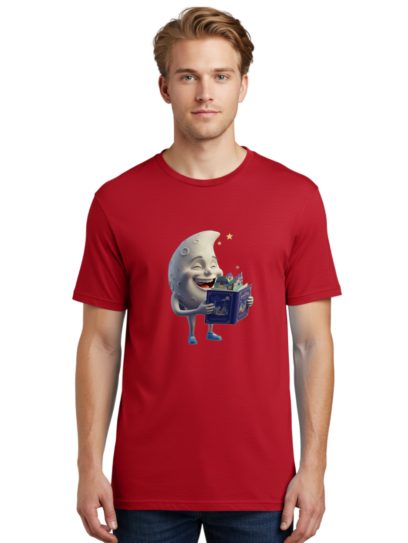 Moon-Reading-Adventure Men'S Graphic Tee, 100% Cotton, Comfortable Casual Summer Wear, Machine Washable, Vintage Camera, Old Camera, Antique Camera, Black Camera, Classic Photography, Photography Equipment, Nostalgic Device, Film Camera, Bak895