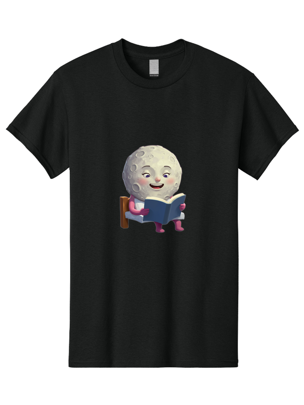 Moon-Reading-Book Men'S Graphic Tee, 100% Cotton, Comfortable Casual Summer Wear, Machine Washable, Vintage Camera, Old Camera, Antique Camera, Black Camera, Classic Photography, Photography Equipment, Nostalgic Device, Film Camera, Camera Art Bak896