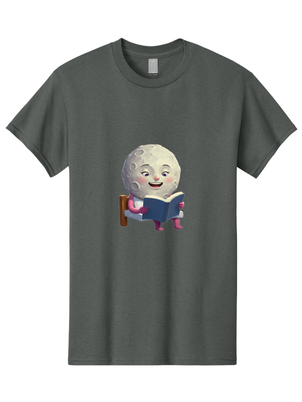 Moon-Reading-Book Men'S Graphic Tee, 100% Cotton, Comfortable Casual Summer Wear, Machine Washable, Vintage Camera, Old Camera, Antique Camera, Black Camera, Classic Photography, Photography Equipment, Nostalgic Device, Film Camera, Camera Art Bak896